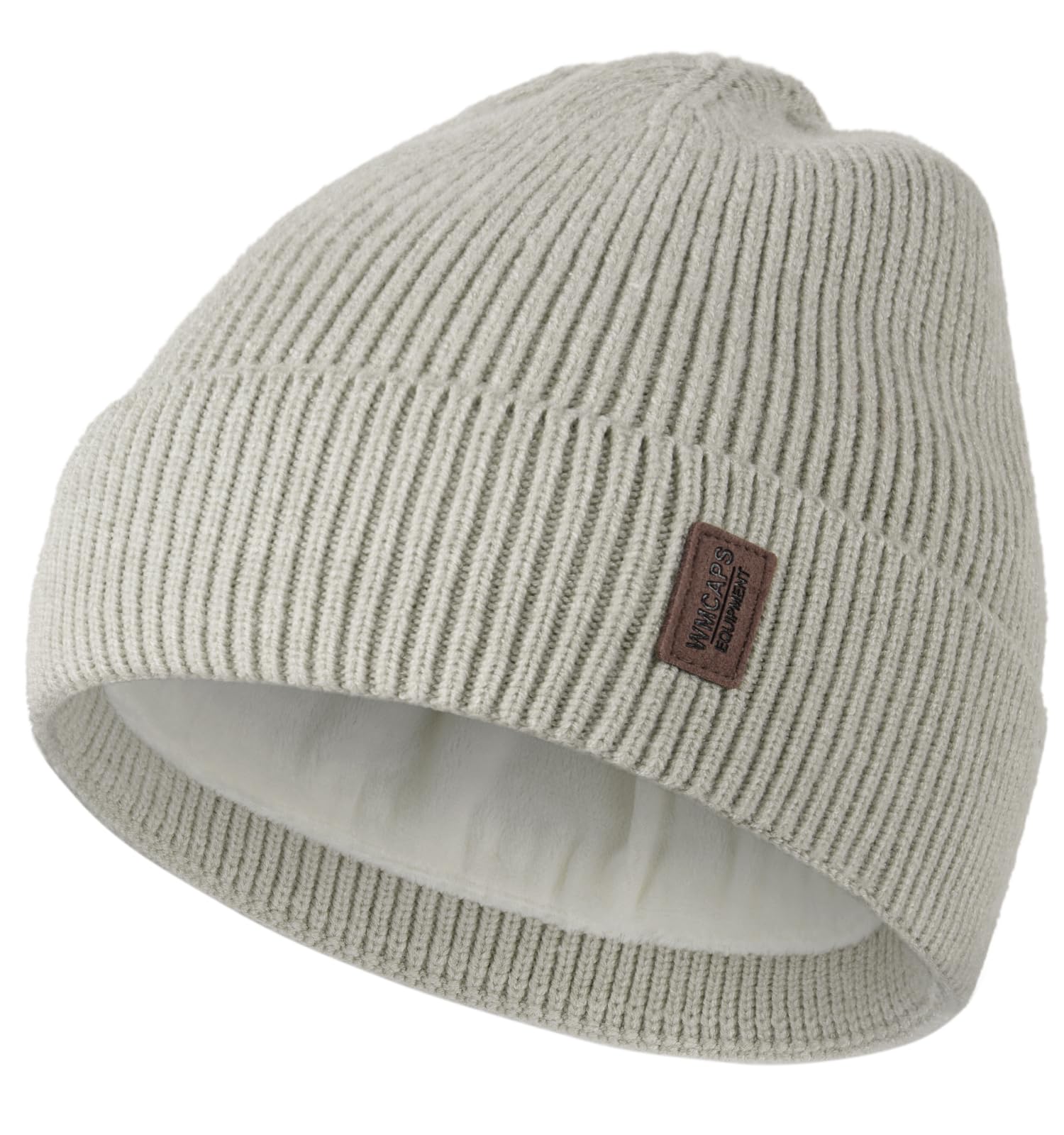 Wmcaps Winter Beanie for Men Women, Fleece Lined Beanie Soft Warm Knit Hat Ski Stocking Cuffed Cap
