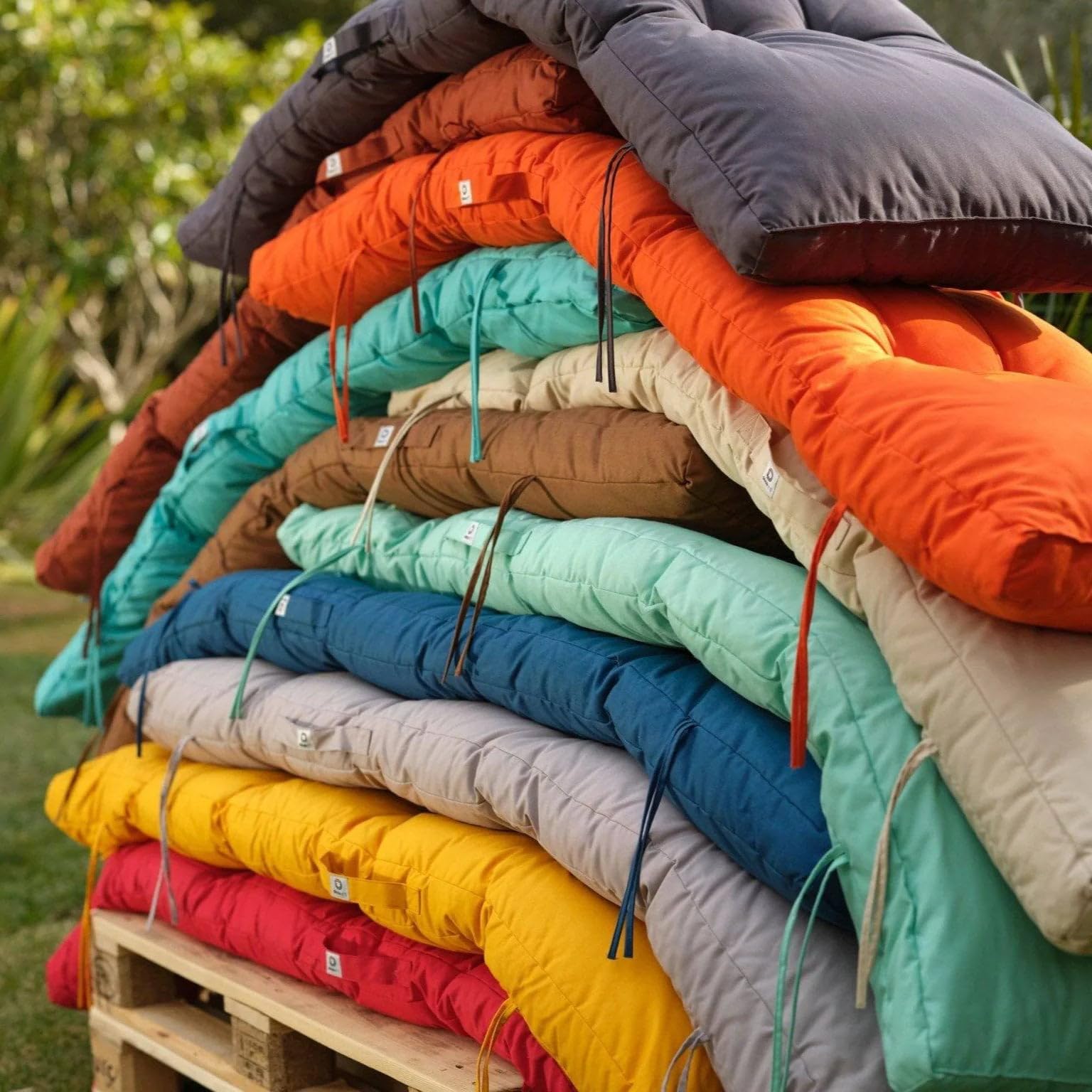 Coussin Bain de Soleil - Matelas pour transat - 185x55cm & épaisseur 12 cm - Déperlant et résistant aux UV - Bleu Pétrole - Déco Arts