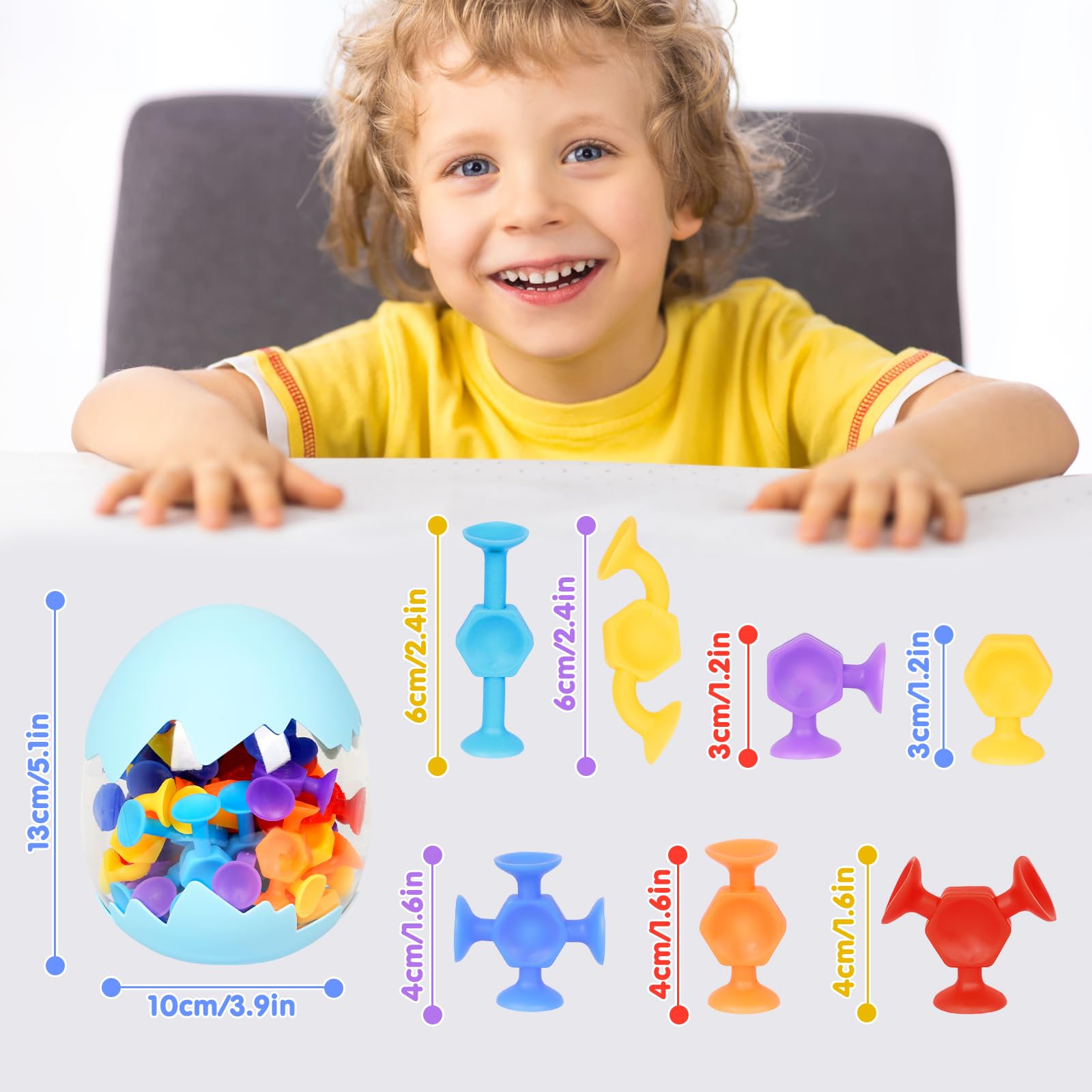 Jouets Sensoriels Silicone Jouets Ventouse Silicone - 48 Pièces Pour Bain, Jeux Sensoriels Enfants 3-8 Ans Jouet Bain 3 Ans