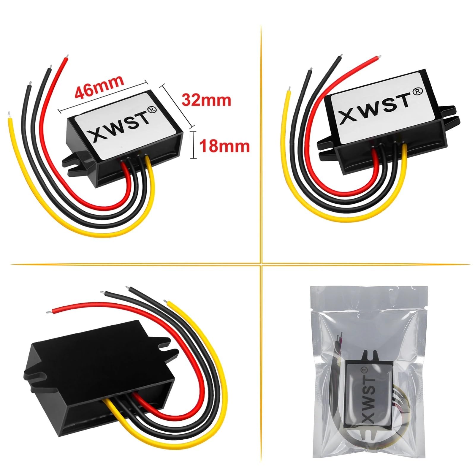 Przetwornica DC 20-75V na 5 V DC Przetwornik 60 V do 5 V Regulator napięcia step down 1-30 A Buck na falownik 5 V(1A ABS Plastic M)
