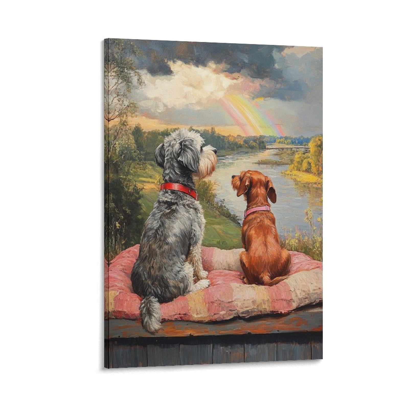 Impression sur toile Yorkshire terrier tableau de décoration murale 40x60 - 6