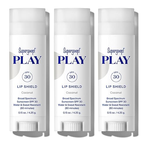 Miniatura 7 de Supergoop! PLAY Lip Shield SPF 30 con fresa - Paquete de 3 - Bálsamo labial hidratante SPF - Tratamiento hidratante para labios secos agrietados