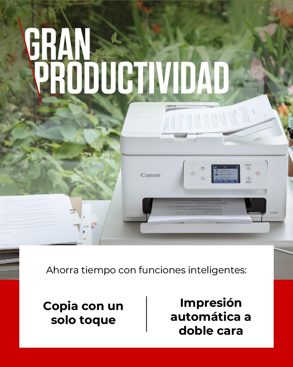 Canon PIXMA TS7750i – Impresora Multifunción, Copiadora y Escáner para Uso Doméstico | Conexión Inalámbrica Desde tu Smartphone | con PIXMA Print Plan