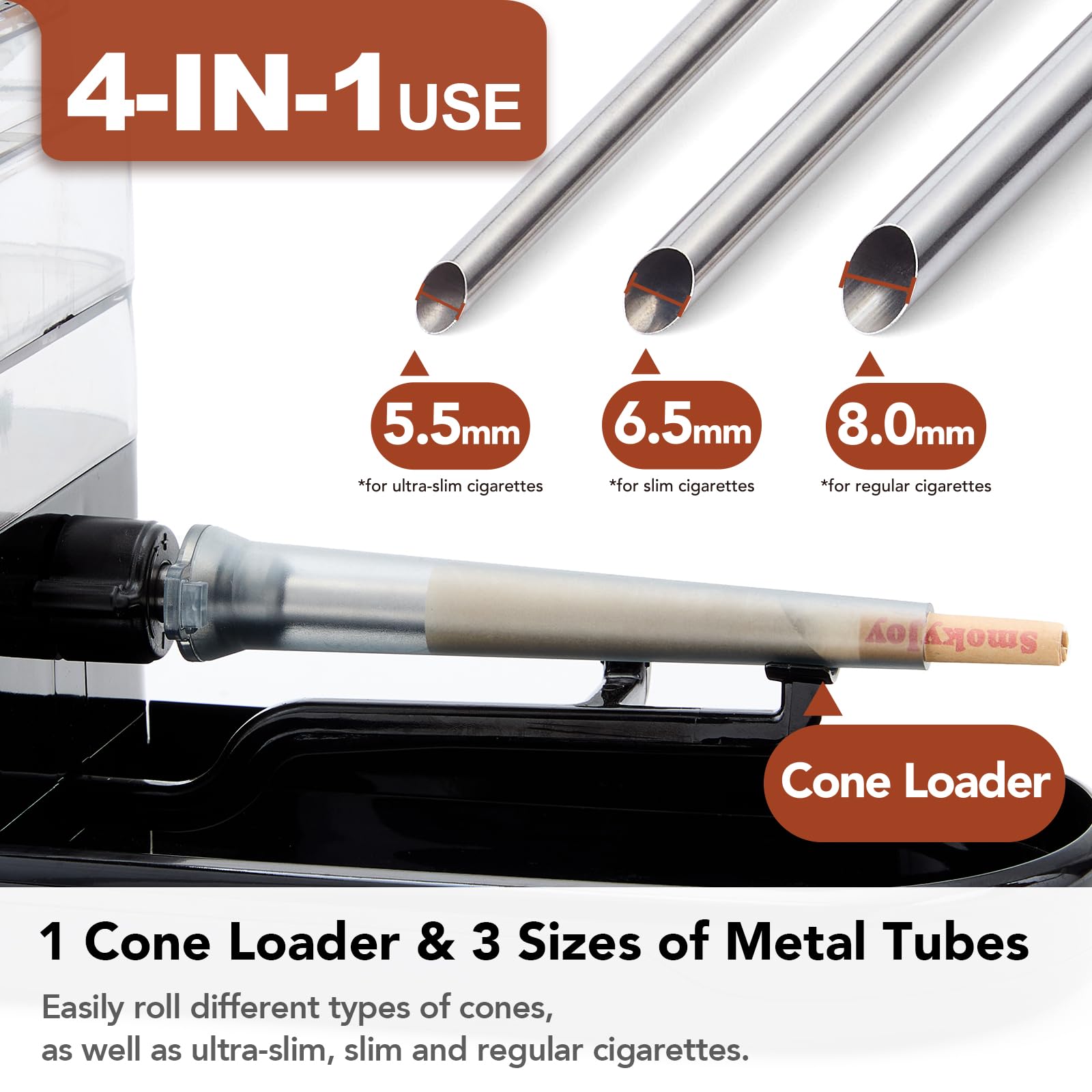 ultra slim cigarette rolling machine roller Slim Cigarette Injector [6.5mm] Tubeuses: Cigarette smoking machine -