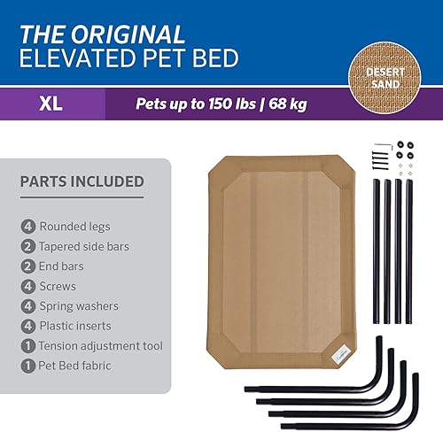 Vista 103 de Coolaroo Cama elevada y refrescante para mascotas, tamaño mediano, verde oscuro (Brunswick)