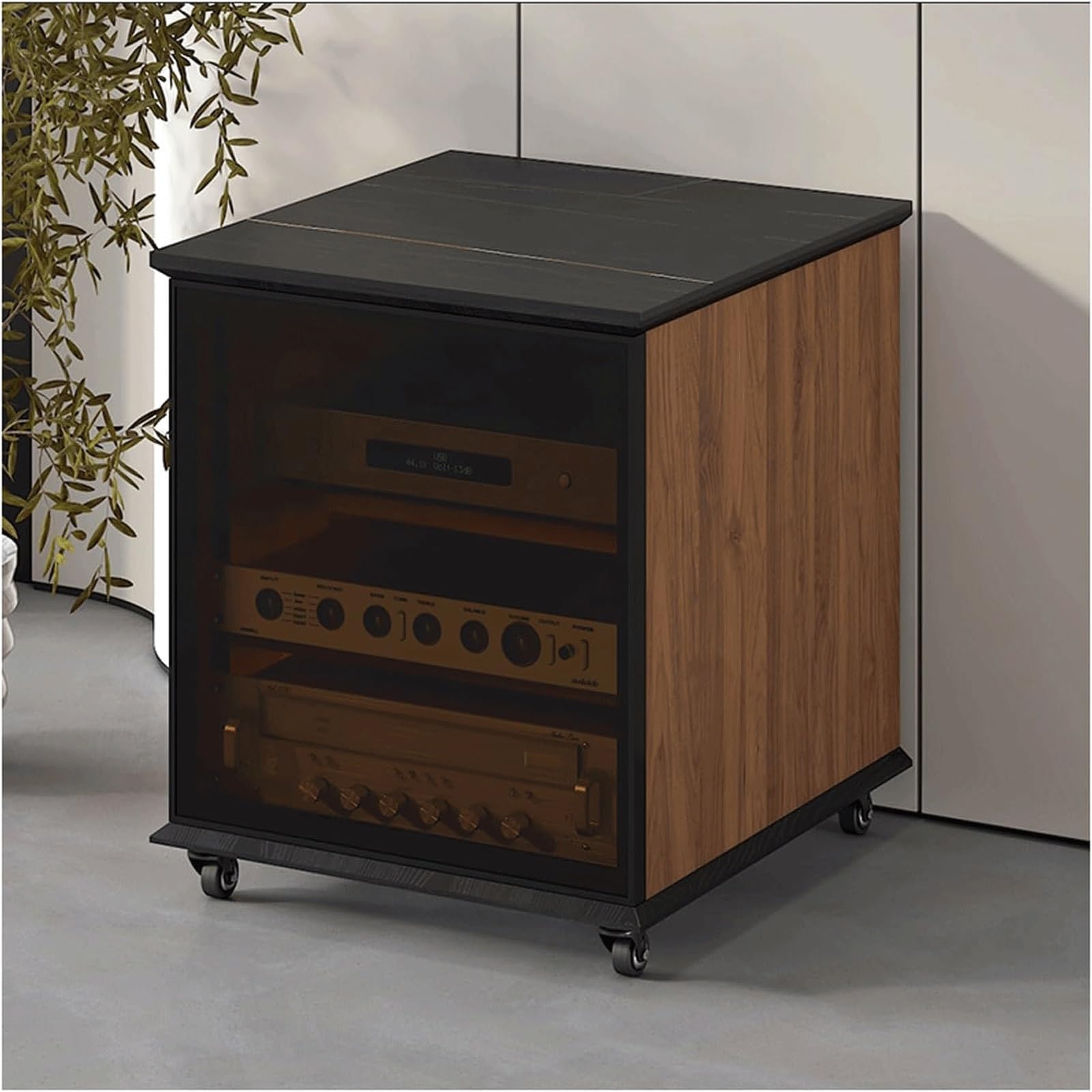 Mueble de almacenamiento con puerta: dile adiós al desorden de cables y equipos AV