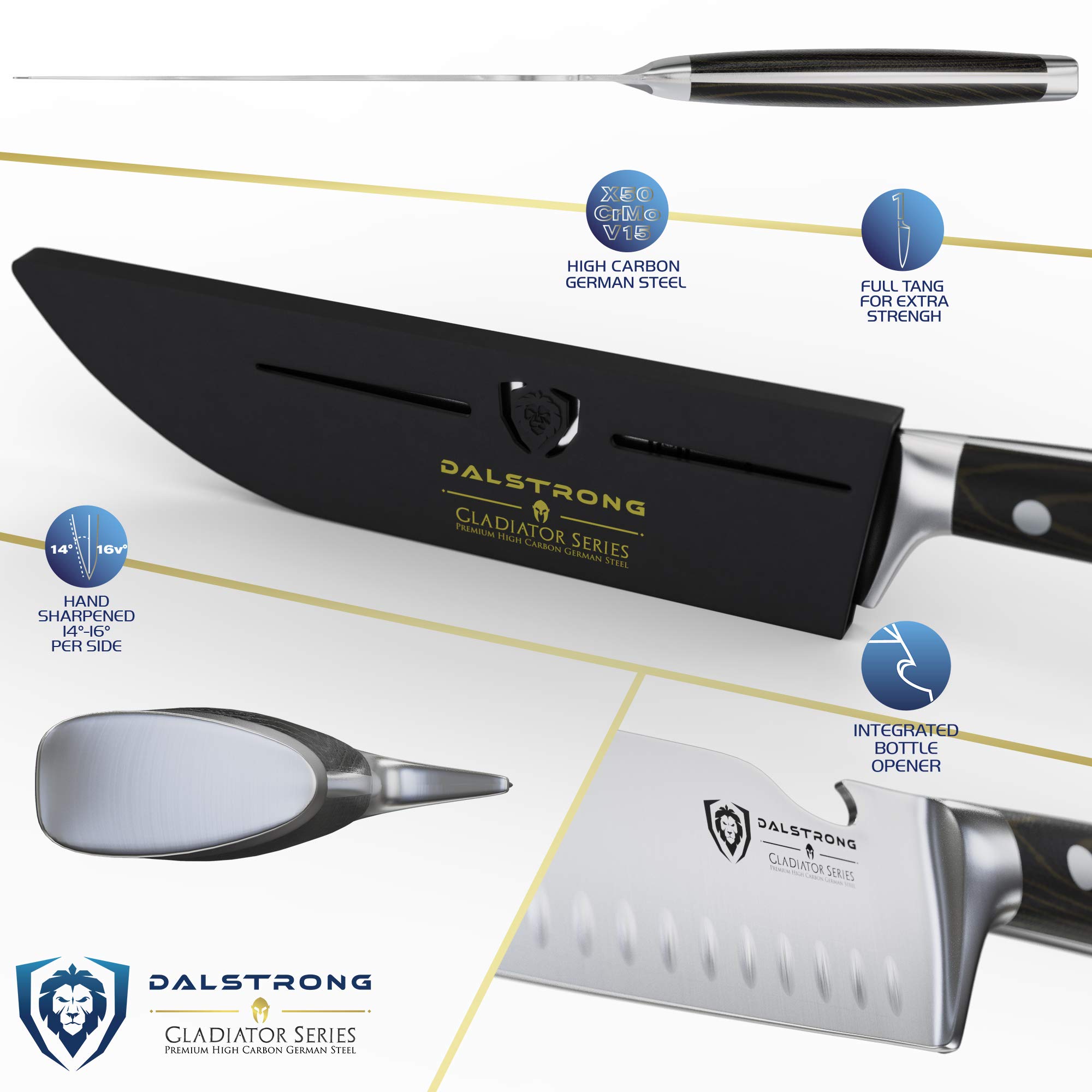 DALSTRONG BBQ Pitmaster & Meat Knife 8" Gladiator Series Forked