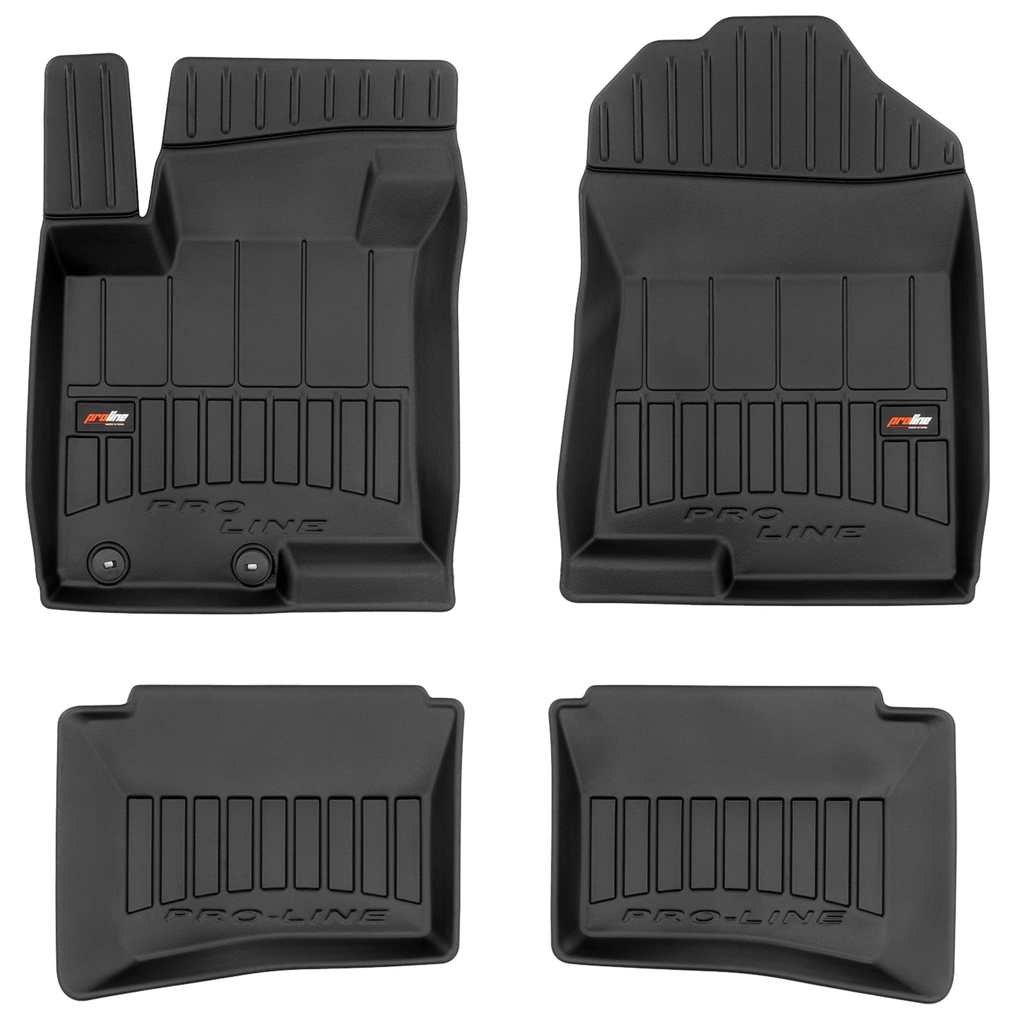 MOTOS Set di tappetini in gomma e tappetini per il bagagliaio per Hyundai i20 II 2014-2020 Migliorare il comfort di viaggio con tappetino antiscivolo auto 3D- tappetini per tutte le stagioni auto