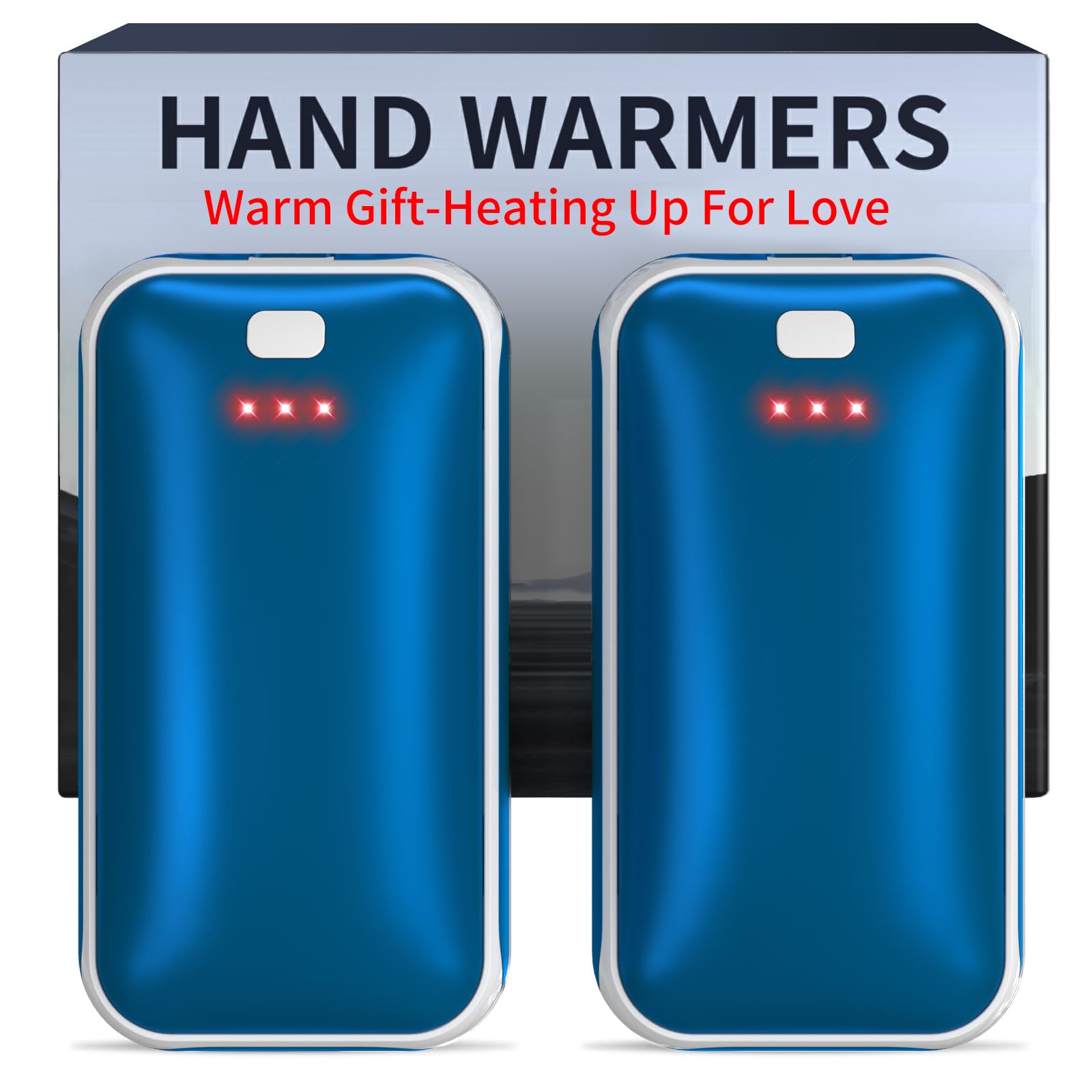Lerat Lot de 2 chauffe-mains rechargeables, réutilisables, portables, USB, cadeaux pour homme, femme, intérieur, extérieur, randonnée, ski, camping, chasse