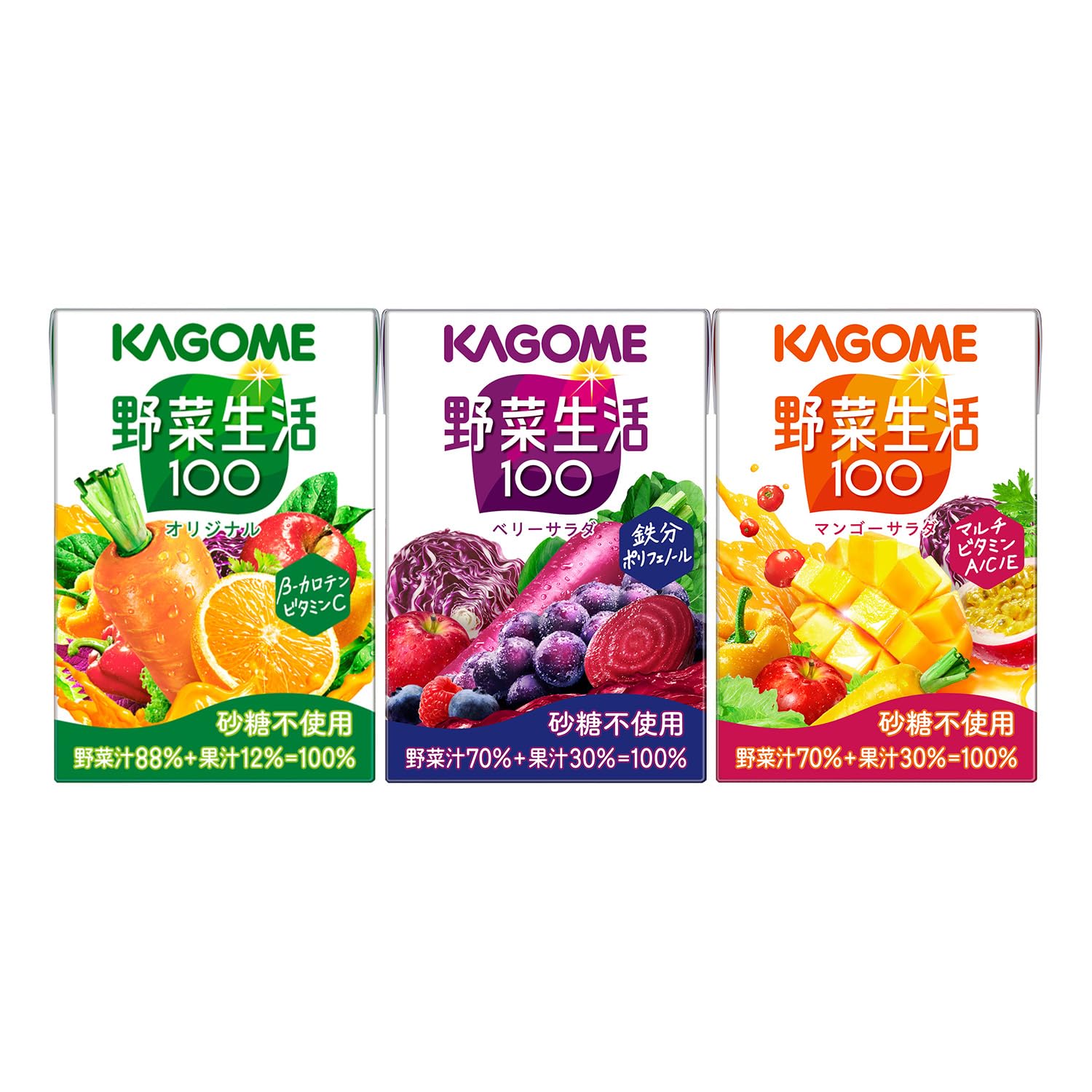 野菜生活100 120本セット 3種 100ml まとめ売り Amazon.co.jp: カゴメ 野菜生活100 アソートセット 100ml紙パック×12本