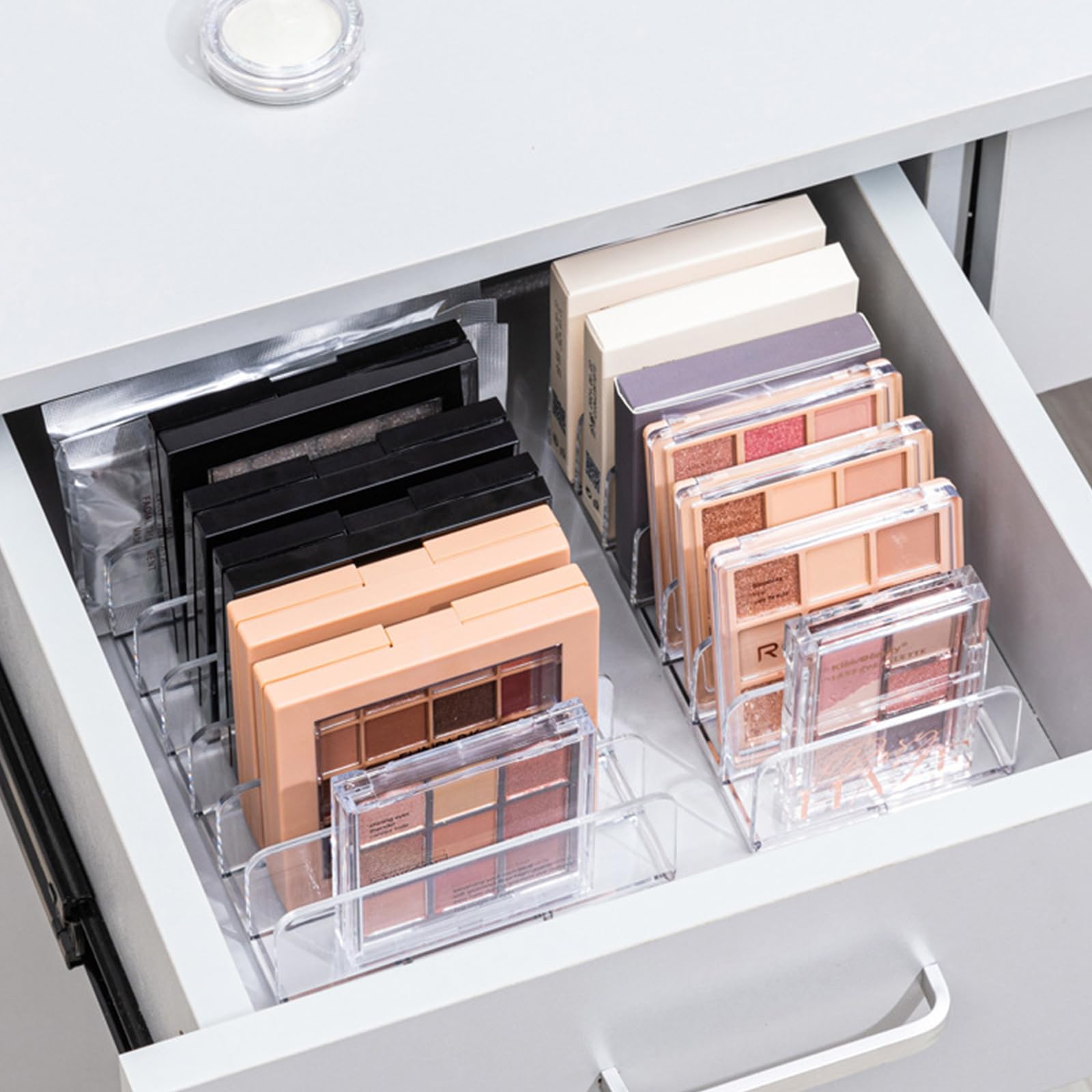 Amazon.co.jp: happykau アイシャドウ 2個入り 収納 7仕切り コスメ