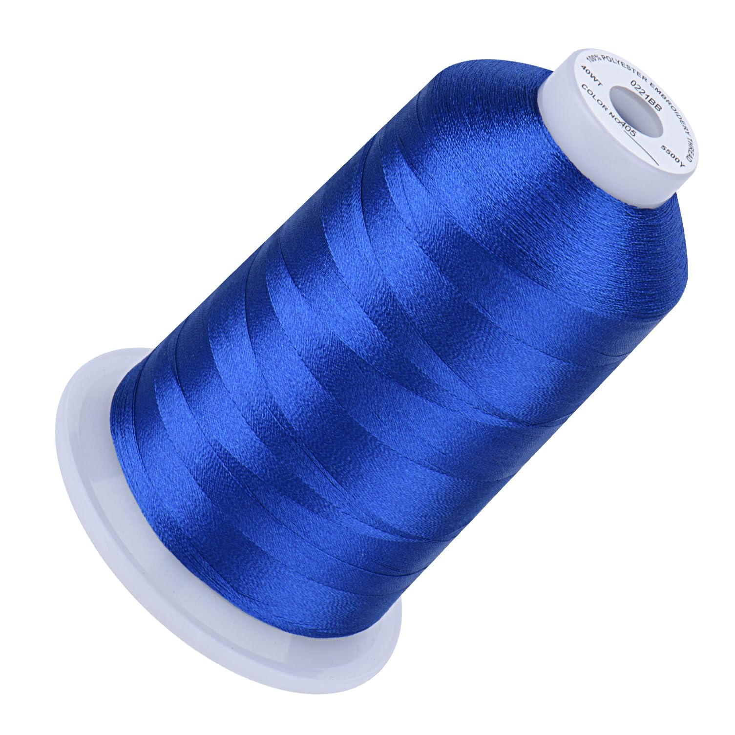 Simthread 5500Yds Embroidery Thread, 5000M High-Yardage 40WT 100% Polyester Thread – 170+ Vivid Colors, High-Speed Rated – Compatible with Brother, Singer, Janome & More - Blue 405