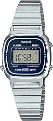 Relógio de Pulso Casio Feminino Vintage Prata Mini LA670WA-2DF.