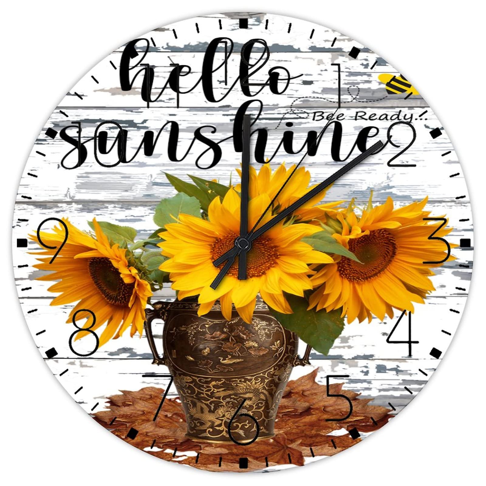 Horloge murale en bois ronde double face 30cm décoration murale cabine