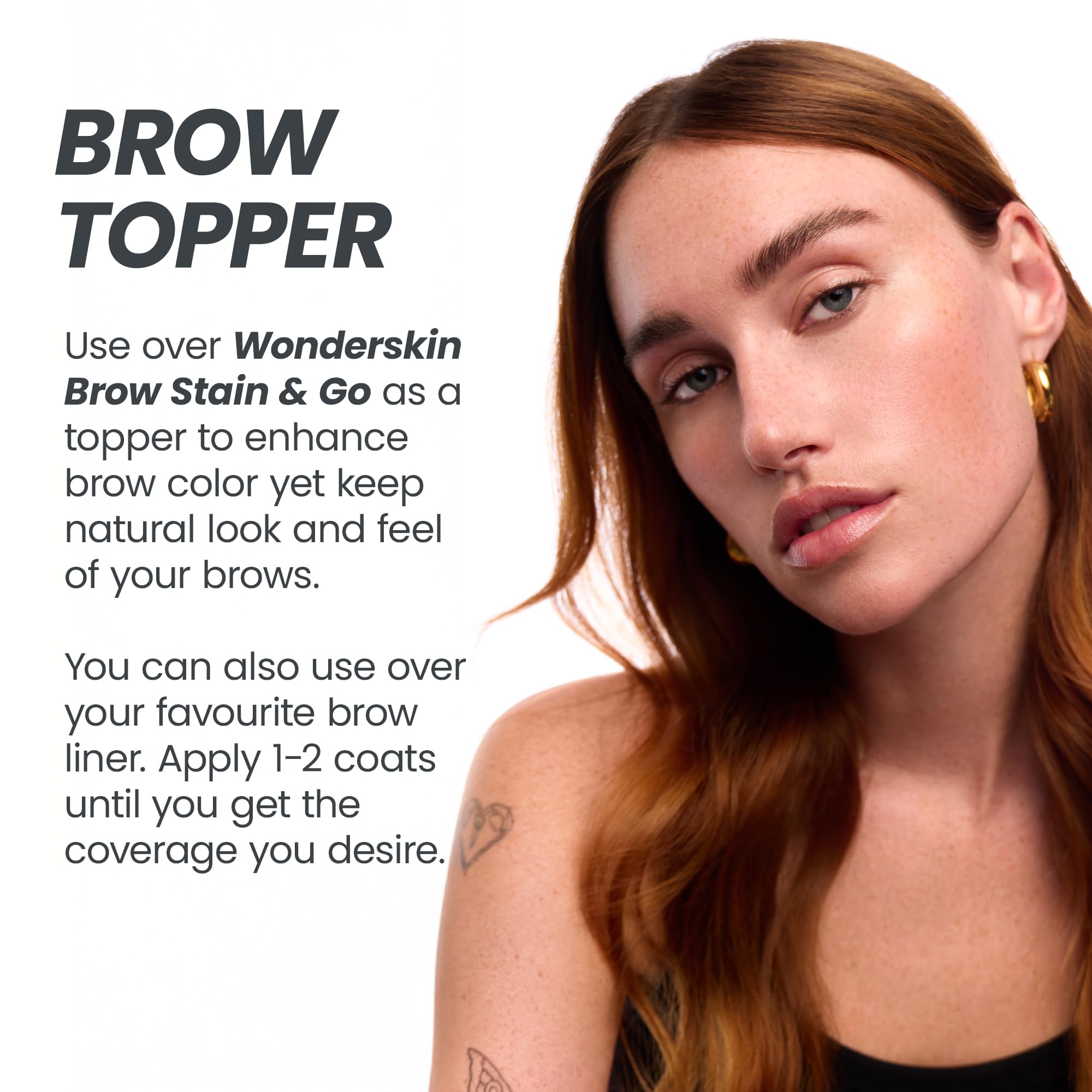 Wonderskin Brow/Do Eyebrow Gel Topper, Skinrageous All-Day Eyebrow Tint Mascara, Long-Lasting - Image 3