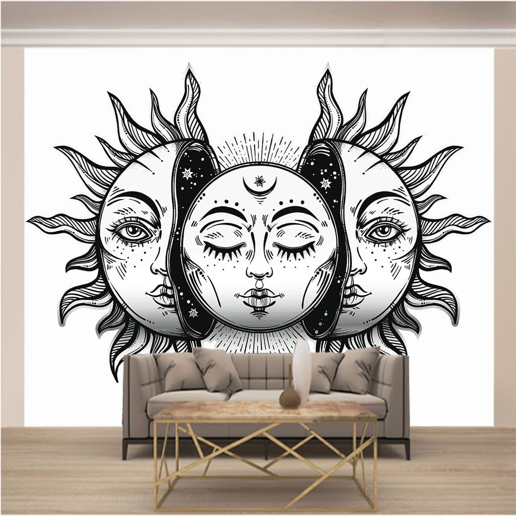 Photo Mural Intissé Wallpaper Luxe Panoramique Tarot 3D pour un fond de salon majestueux