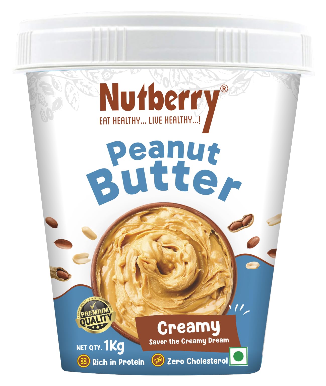 Nutberry Creamy Peanut Butter, 1kg Bucket, Smooth Texture, Premium Roasted Peanuts (B0D6NBH35Z) Amazon Price History, Amazon Price Tracker