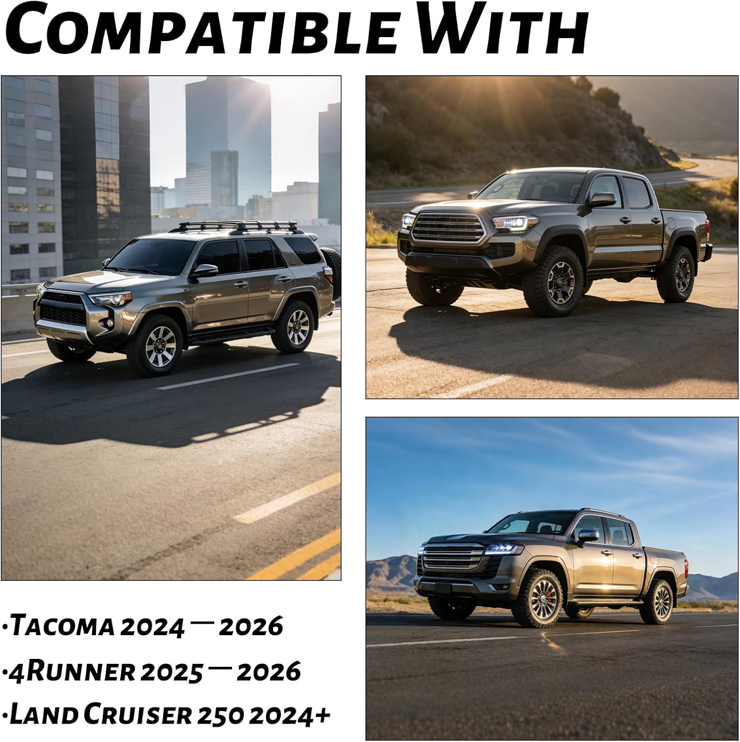 Front Tow Hooks for Tacoma 2024-2026,Car Tow Hooks Red Replacement Compatible with 2024-2026 Toyota Tacoma,2025-2026 4Runner,2024-2025 Land Cruiser 250 Accessories,Direct Bolt-On Installation- 2PCS