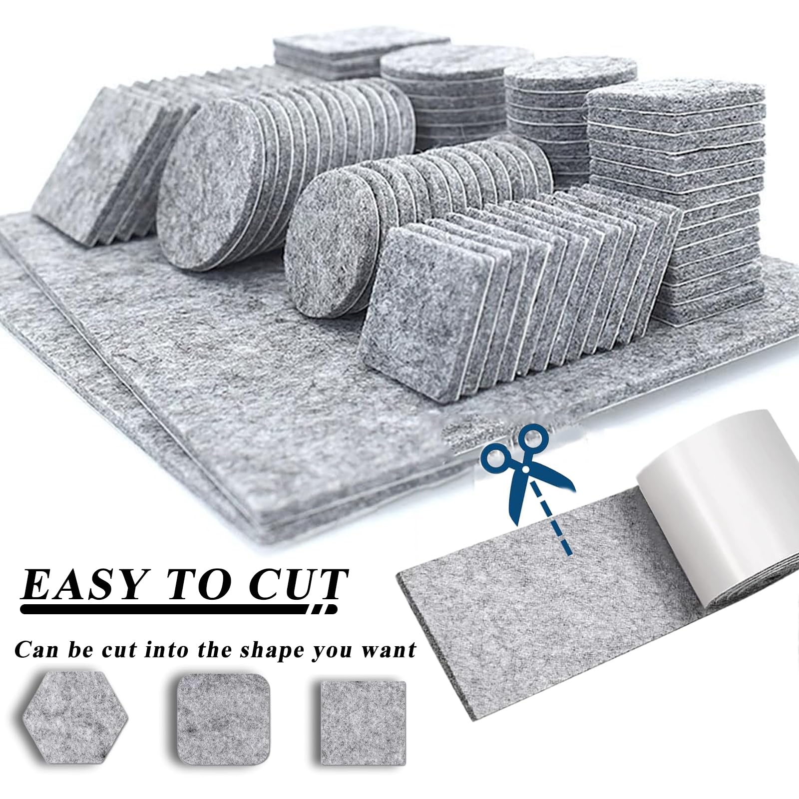 Set 10 Feltrini Per Mobili - 20x15cm, Spessore 3mm, Autoadesivi 3M - Foto 12