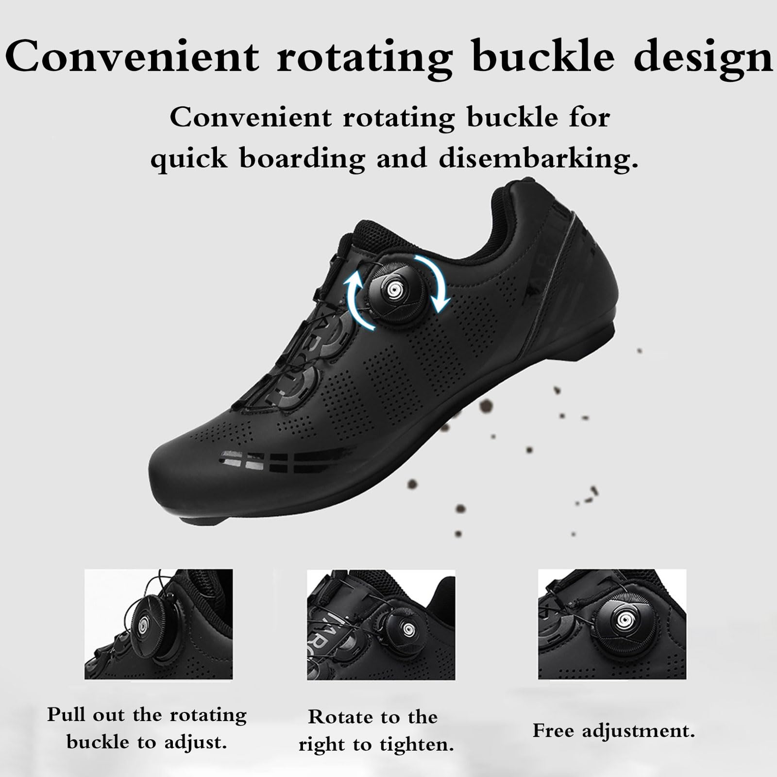 Zapatillas De Ciclismo Unisex - Antideslizantes, Con Hebillas Ajustables, Para MTB Y Carretera, Varios Colores Y Tallas