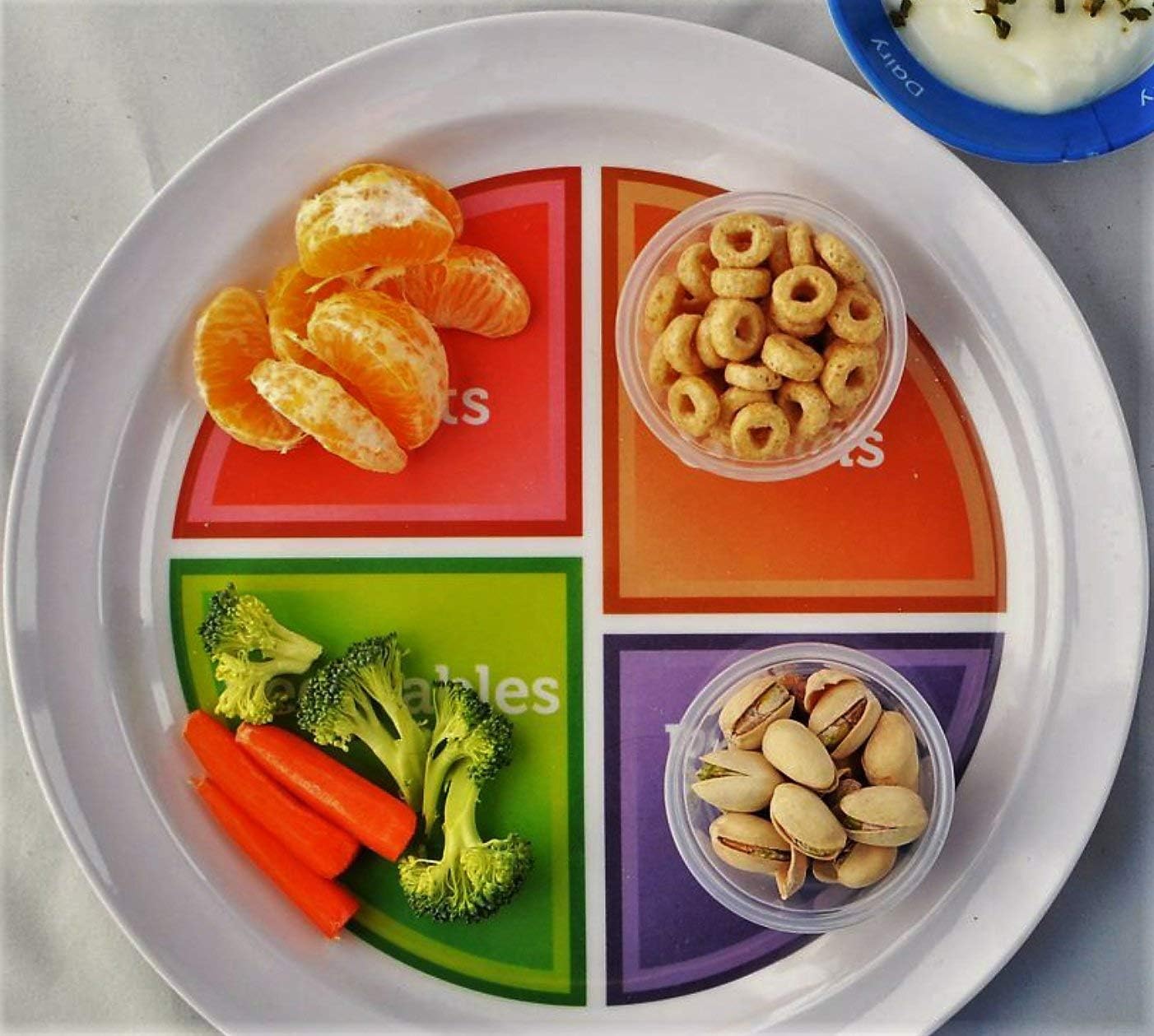  | Portion control plate MyPlate for Teens or Adults 4pk- Healthy nutrition plate for balanced eating, (English): Dessert Plates