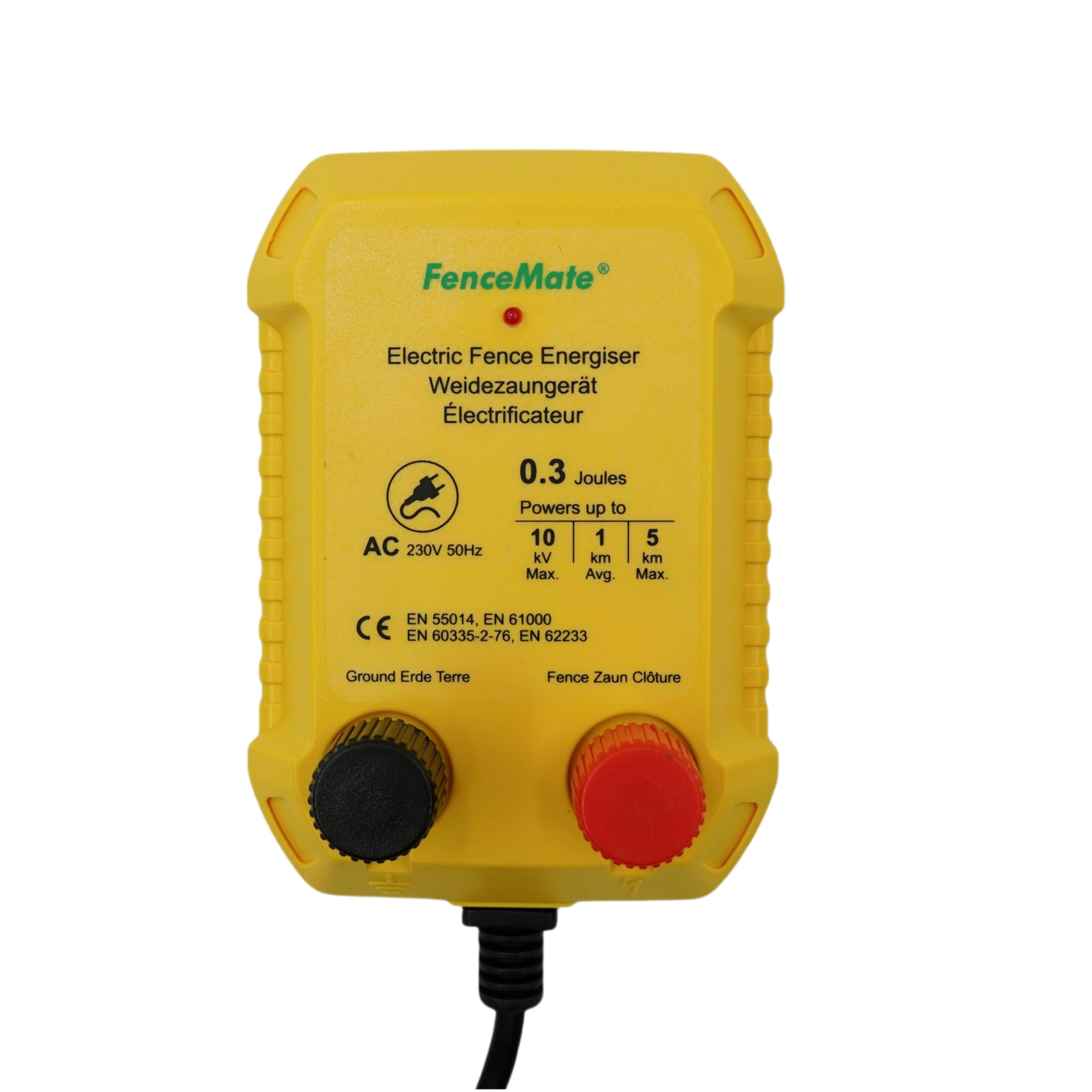 FenceMate Mini Weidezaungerät 230V/0,3J für bis zu 5 km Elektrozaun, Sicherung für kleine Haustiere (Hunde, Katzen, Kaninchen) & mehr, geeignet für Garten, Gehöft, Teich, Obstgarten (bis 5 Hektar)