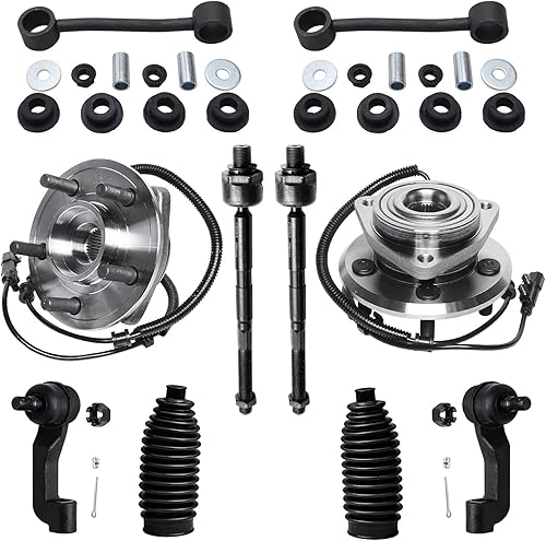 Miniatura 390 de Detroit Axle - Kit de cubos de rodamiento de rueda delantera de 6 piezas para Dodge Dart 2013-2016, Chrysler 200 2015-2017, 2 cojinetes de rueda
