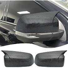 MUXEE Rear View Mirror Cover, for Ford Ranger 2024 2025 2026 - Carbon Fiber Turn Signal Housing Cover AccessoriesWithout Turn Signal Cutout