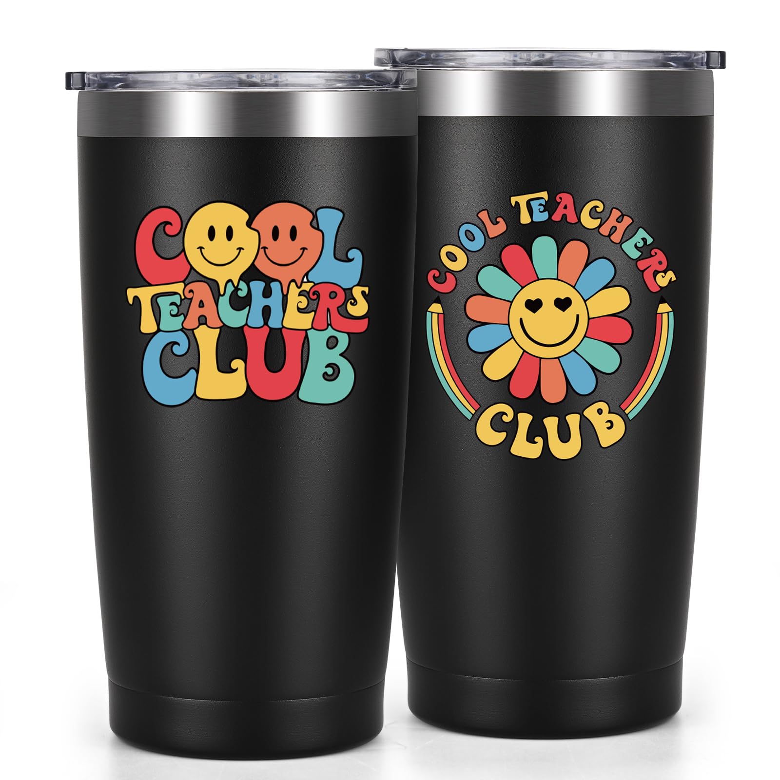 Livole Male Teacher Gifts for Men, Thank You Gift for Teachers, Tutor, Assistant, Coach, Cool Teacher Club, End of The Year Gifts, Teachers Mug, 20oz Travel Coffee Mugs, 60ml Insulated Wine Glass