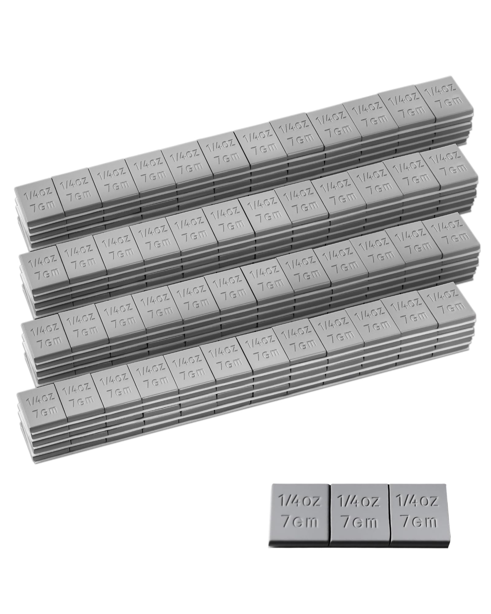Upgraded 1/4 oz Adhesive Stick-On Wheel Weights, Low Profile, Gray 240pcs