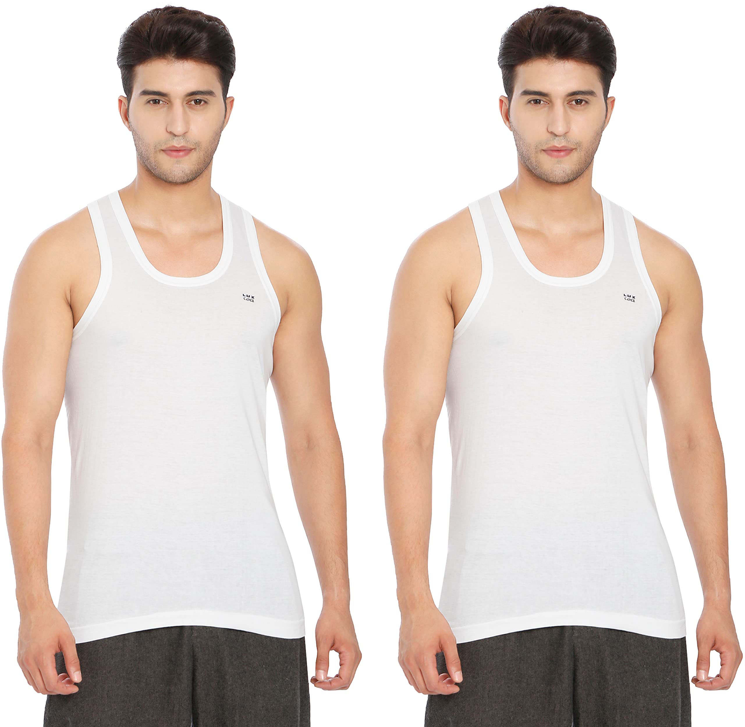 lux cozi 100% Cotton Men's Sleeveless Regular Fit Vest-picture-17