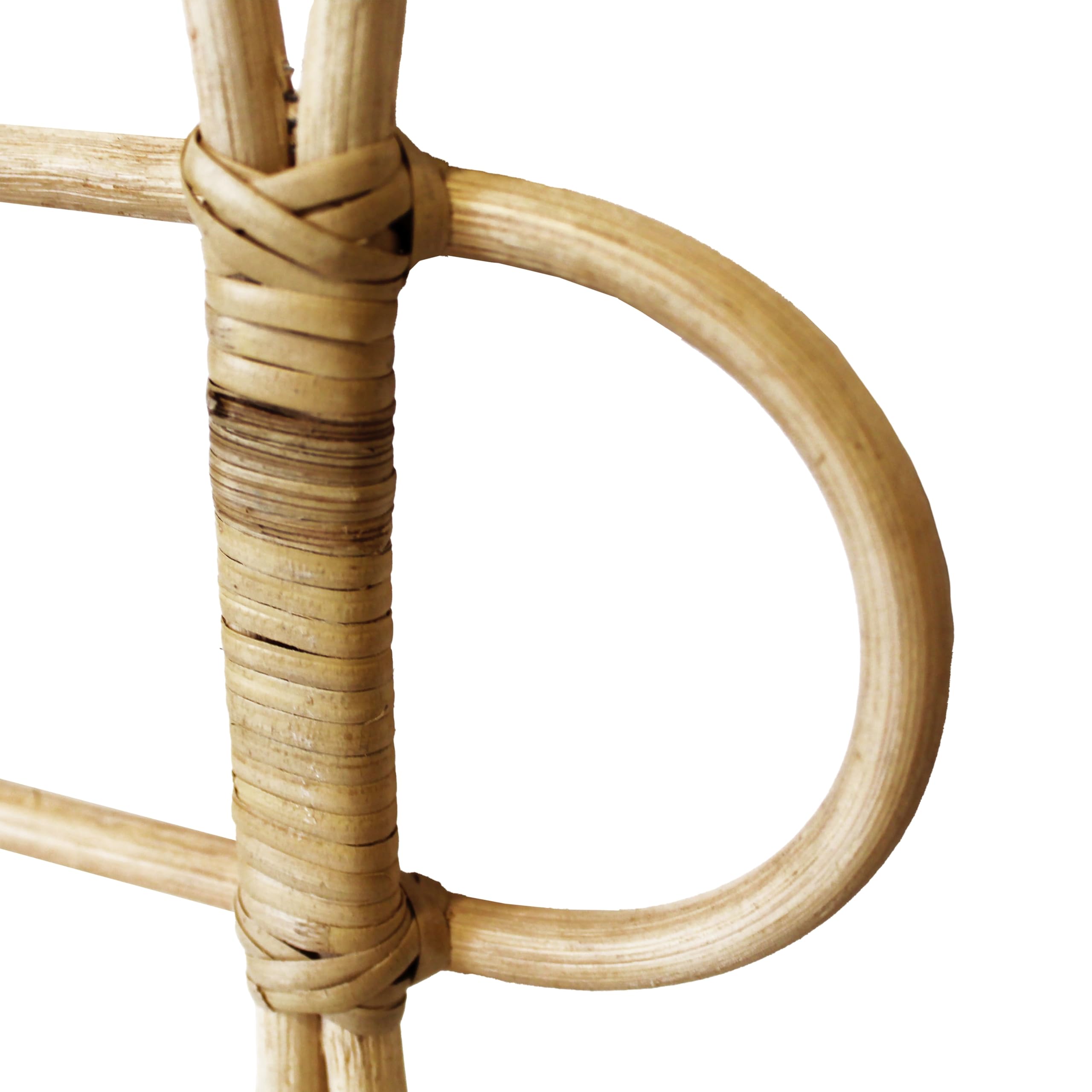 Box and beyond - Porte-Manteaux - 53,5 x 8 x 25,5 cm - Rotin Naturel - Mural - 5 Crochets - Vêtements, Vestes, Manteaux - Buanderie, Salle de bain, Couloir, Chambre, Entrée - Style Bohème