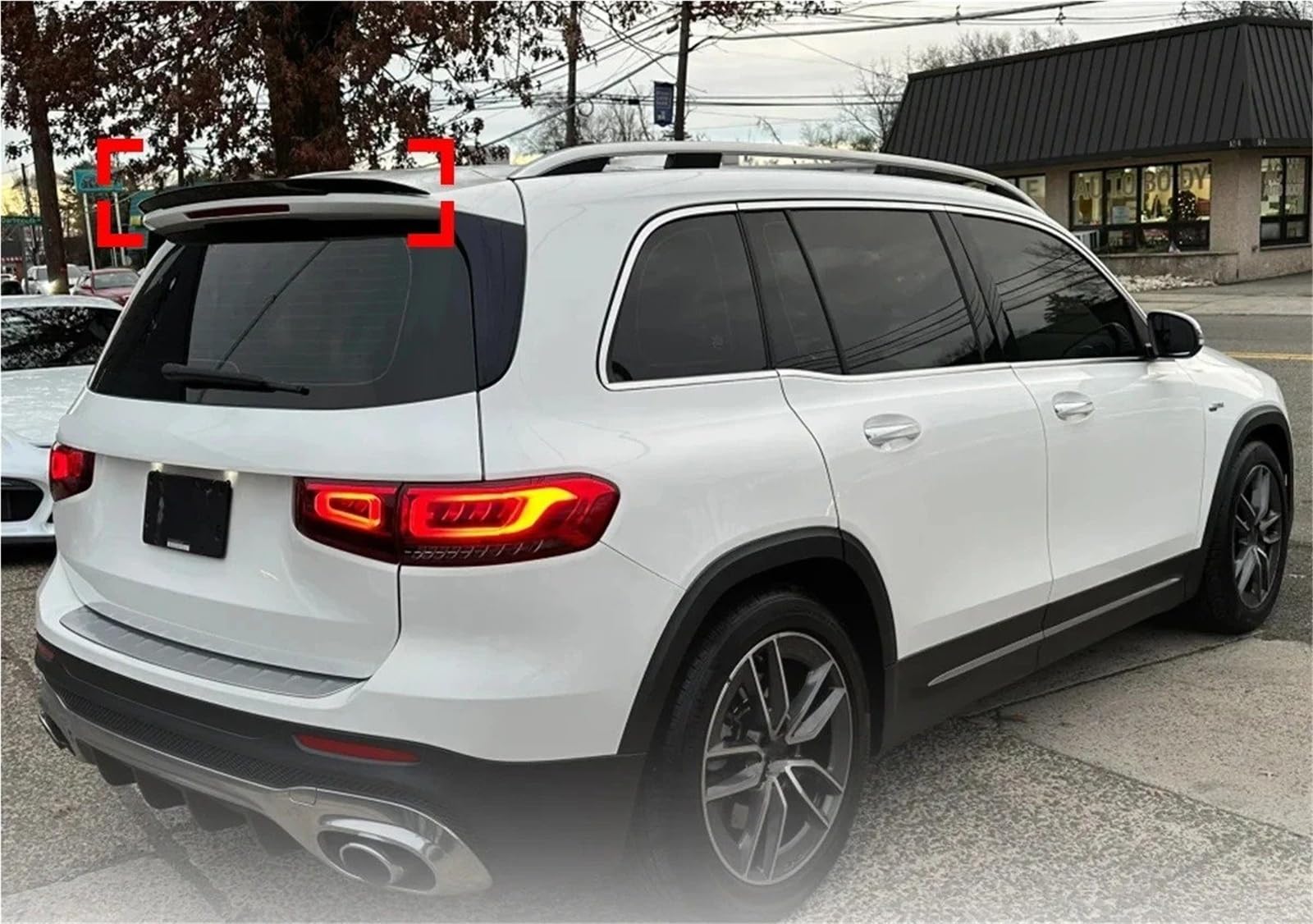Dla M&ercedes Dla B&enz GLB X247 GLB180 200 GLB35 AMG 2019-2025 Spoiler Bagażnika Skrzydło Na Klapie Lotka Tylny Tylny Spojler Dachowy Spoiler Trunk Wing(Glossy Black)