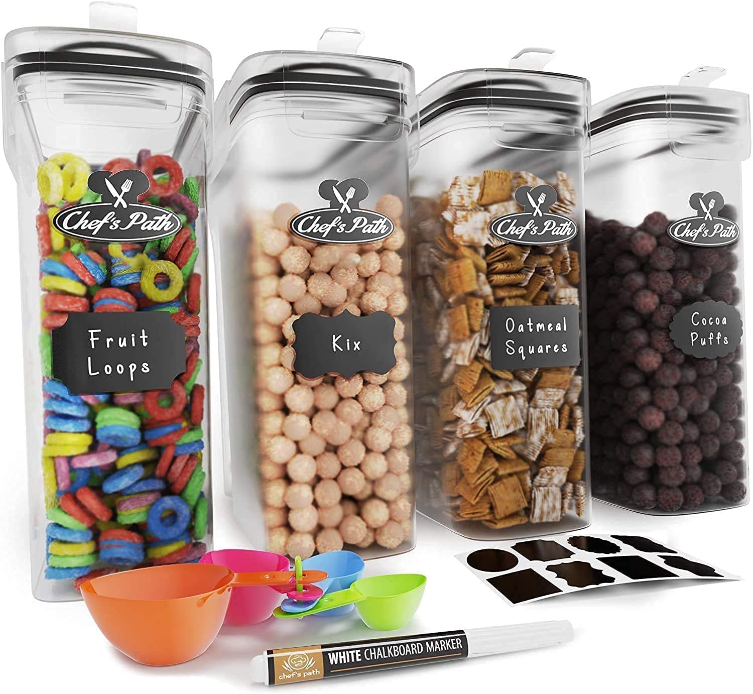 Buy Cereal Containers Storage Set Large (4L,135.2 Oz), Airtight Food