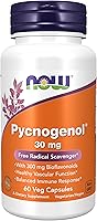 Vista 1 de NOW Foods Suplementos, Pycnogenol 30 mg (una combinación única de proantocianidinas de pino marítimo francés) con 300 mg de bioflavonoides, 60