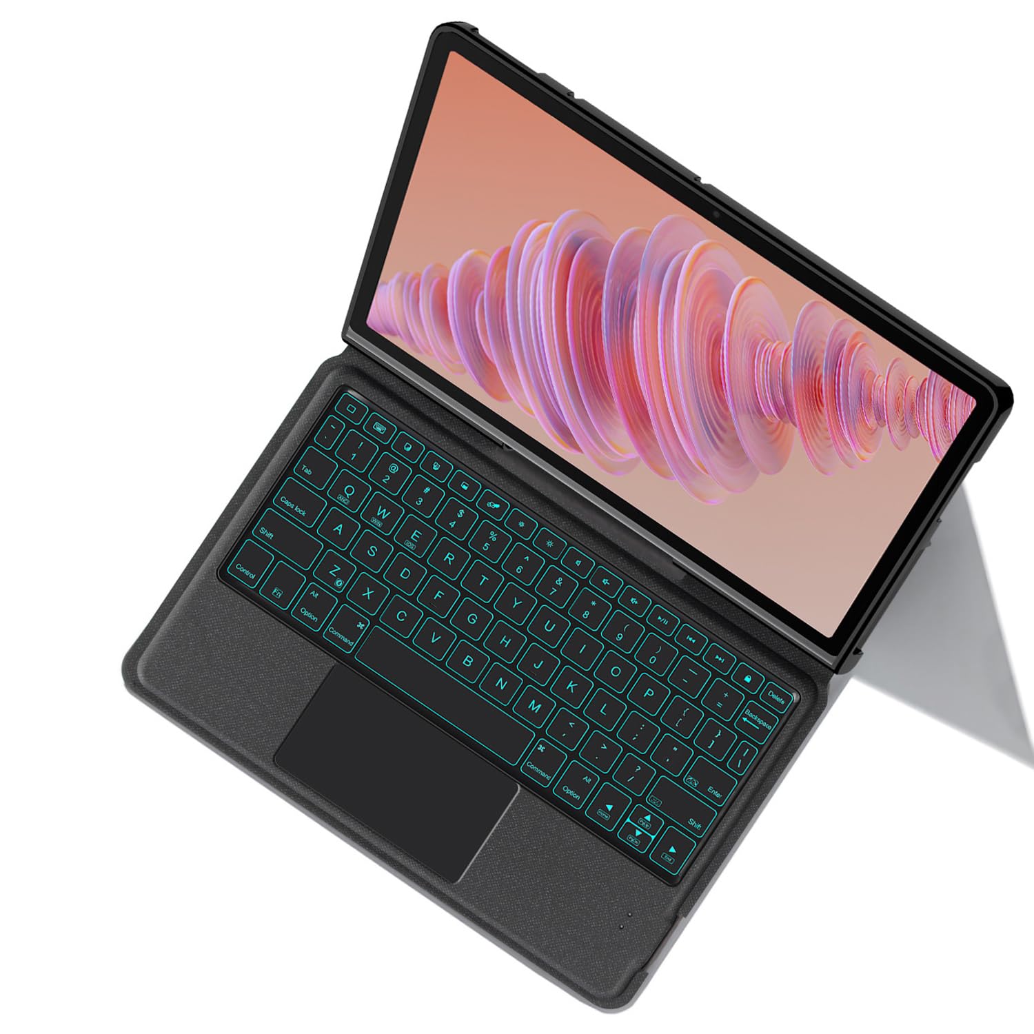 Etui z klawiaturą do Lenovo Tab Plus (TB351FU) 11,5 cala 2024, Odłączana Podświetlenie Klawiatura Bezprzewodowa z Uchwytem Na Ołówek, Cienka Obudowa Folio z Myszą Bluetooth