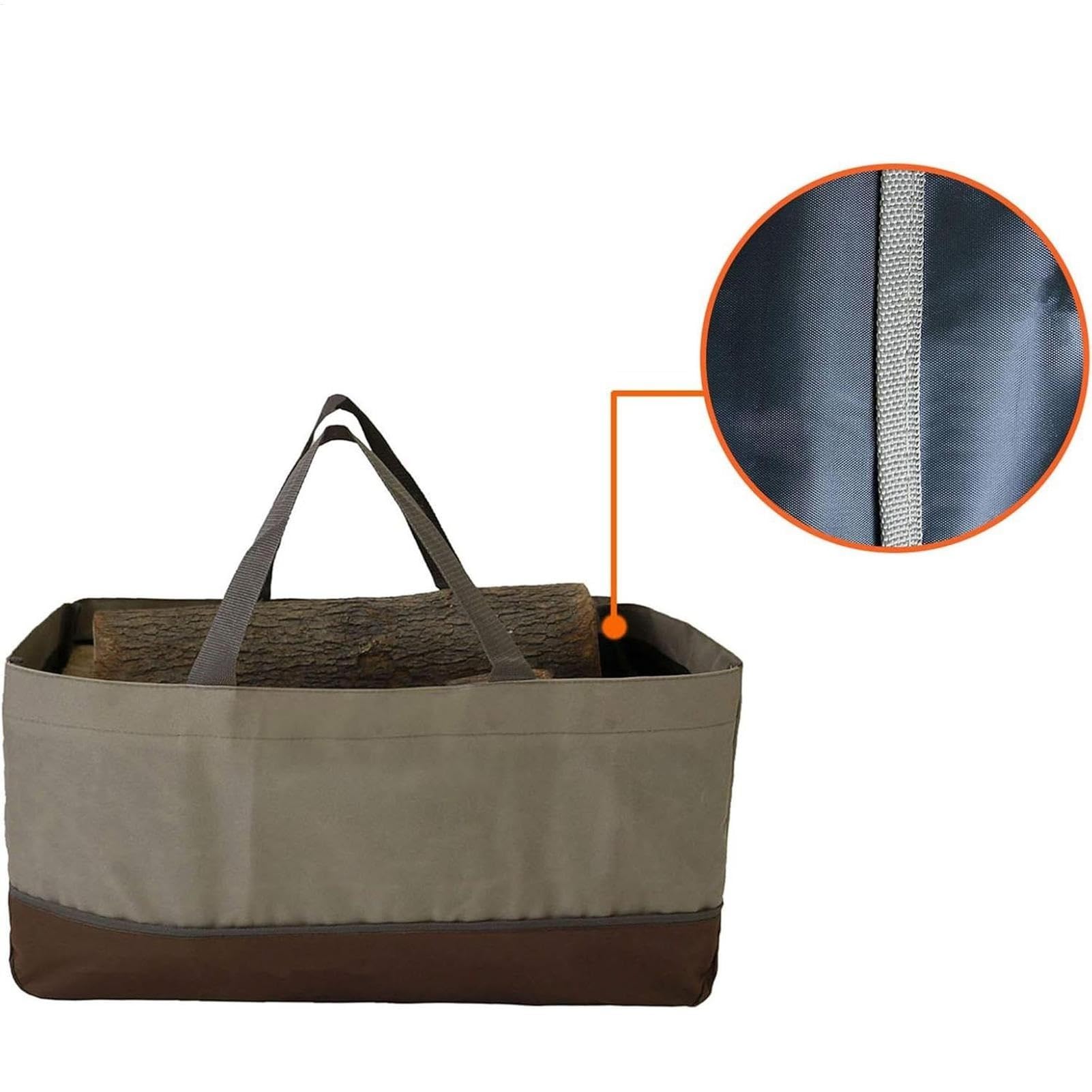 Porta Legna Borsa for trasporto legna da ardere for carichi pesanti - Trasportatore di tronchi grande capacità con maniglie robuste, materiale in tessuto Oxford resistente