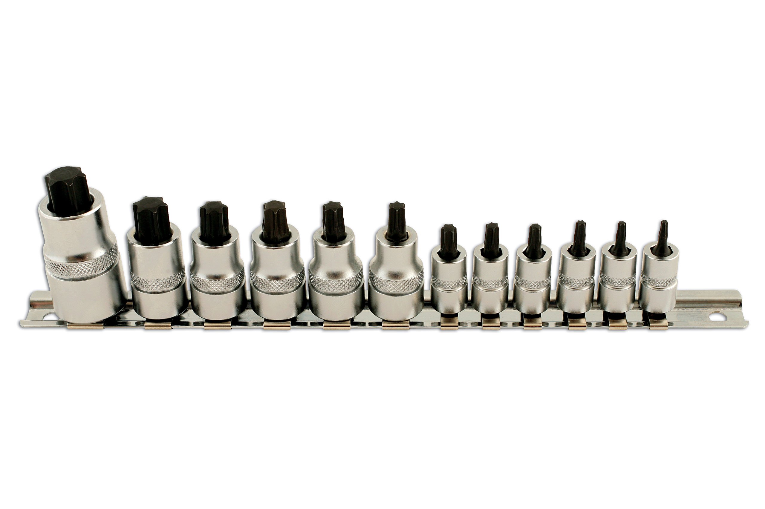 Laser 5521 Stubby Star Socket Bit Set 1/4"D, 3/8"D, 1/2"D 12pc