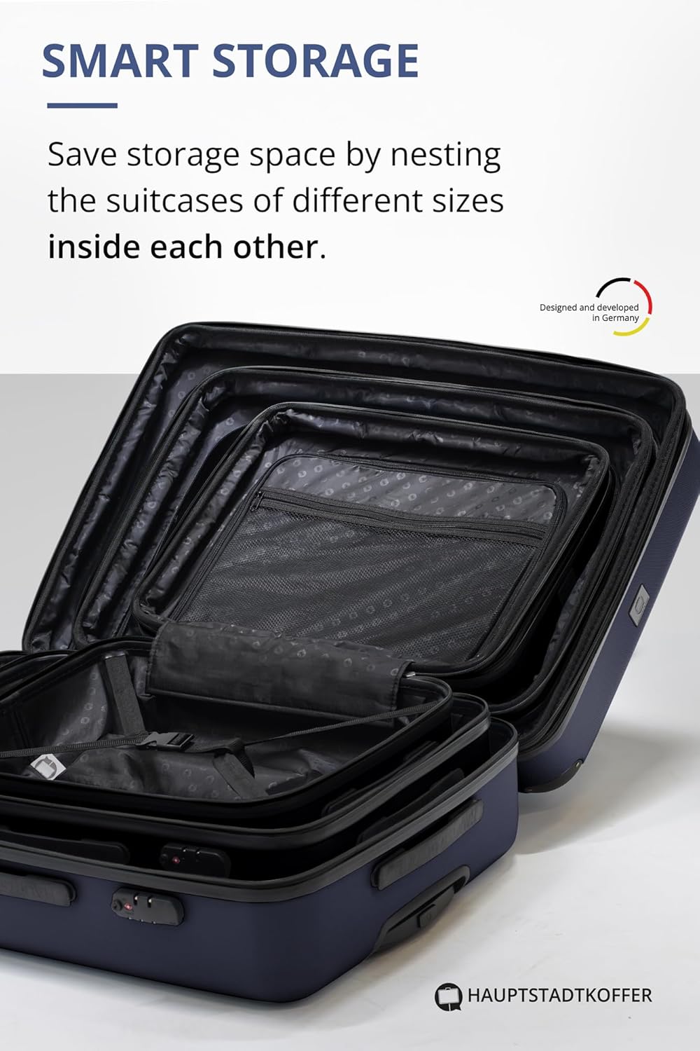 HAUPTSTADTKOFFER Spree Luggage Suitcase Hardside Spinner Trolley Expandable 28¡° TSA Darkblue