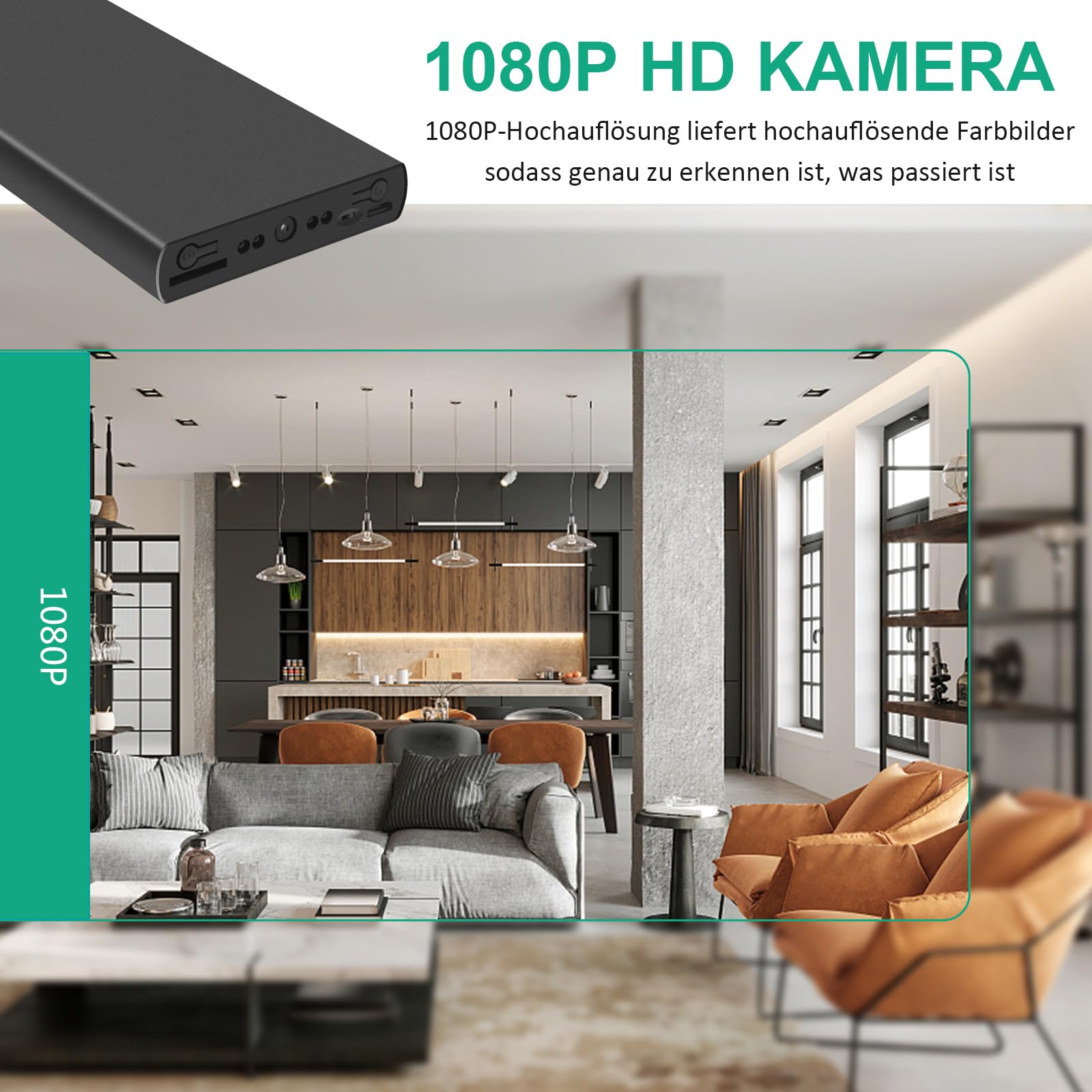 Sakalaka Mini Cerniera Sicurezza 1080P Batteria Portatile - Dettaglio