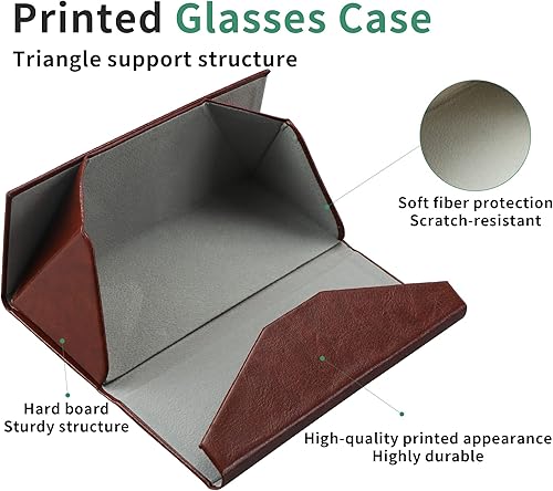 Miniatura 2 de VisionGlobal Paquete de 2 fundas rígidas para lentes con diseño plegable, funda portátil para gafas de sol para protección de lentes, ligera