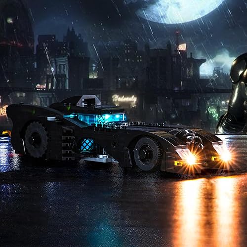 Miniatura 3 de Kit de luces LED mejorado compatible con Lego DC Batmobile vs. The Joker Chase, decoración de luces compatible con Lego 76224 (modelo no incluido)