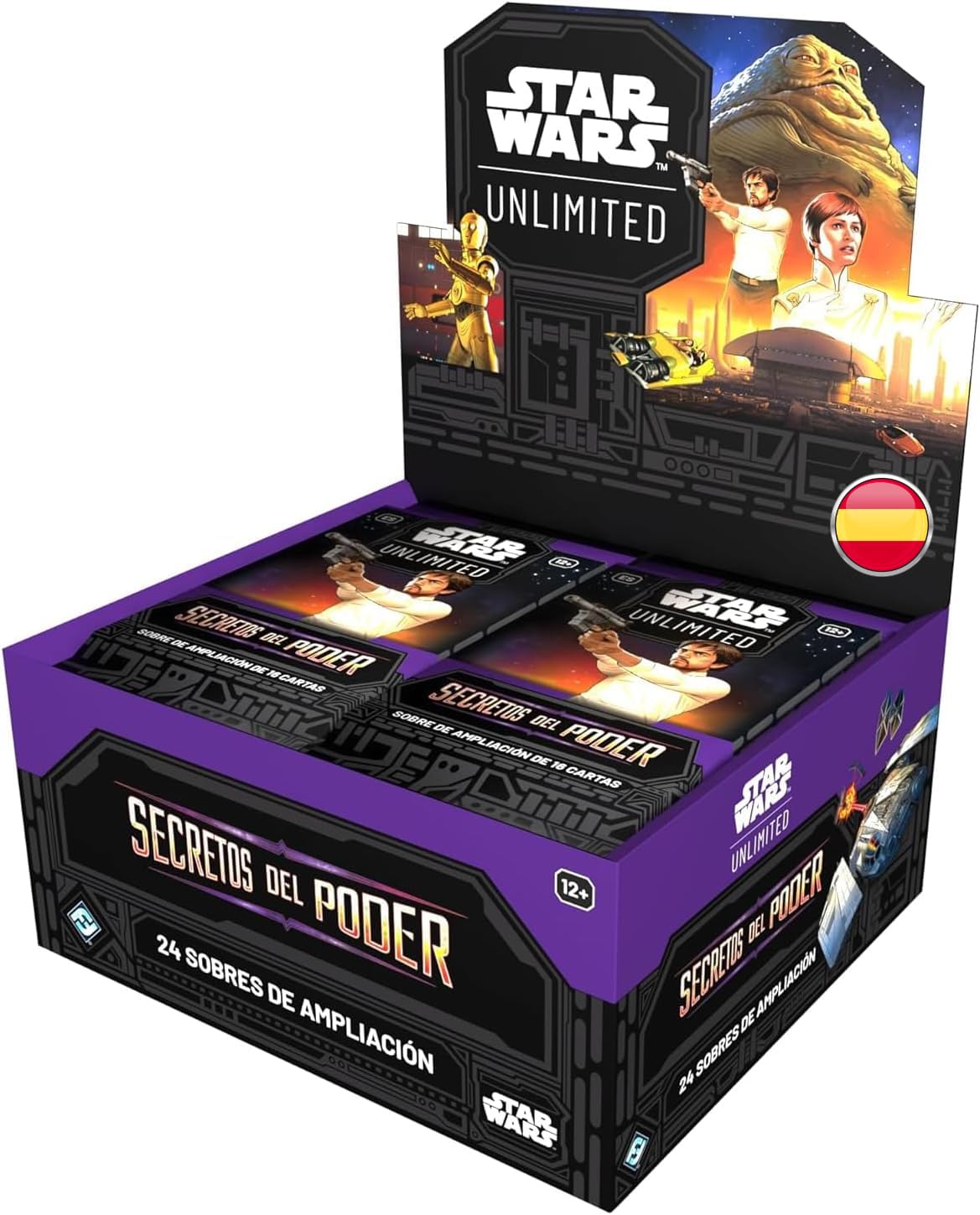 Fantasy Flight Games Asmodee FFG Star Wars Unlimited Gra kolekcjonerska Secrets of Power, 24 koperty z 16 kartami, TCG od 12 lat, dla 2 graczy, hiszpański, wielokolorowy SWH0602ES
