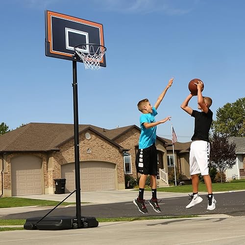 Miniatura 6 de Aro de baloncesto, portería de baloncesto de 7 a 10 pies, altura ajustable, portátil, tablero de baloncesto para interiores para niños,