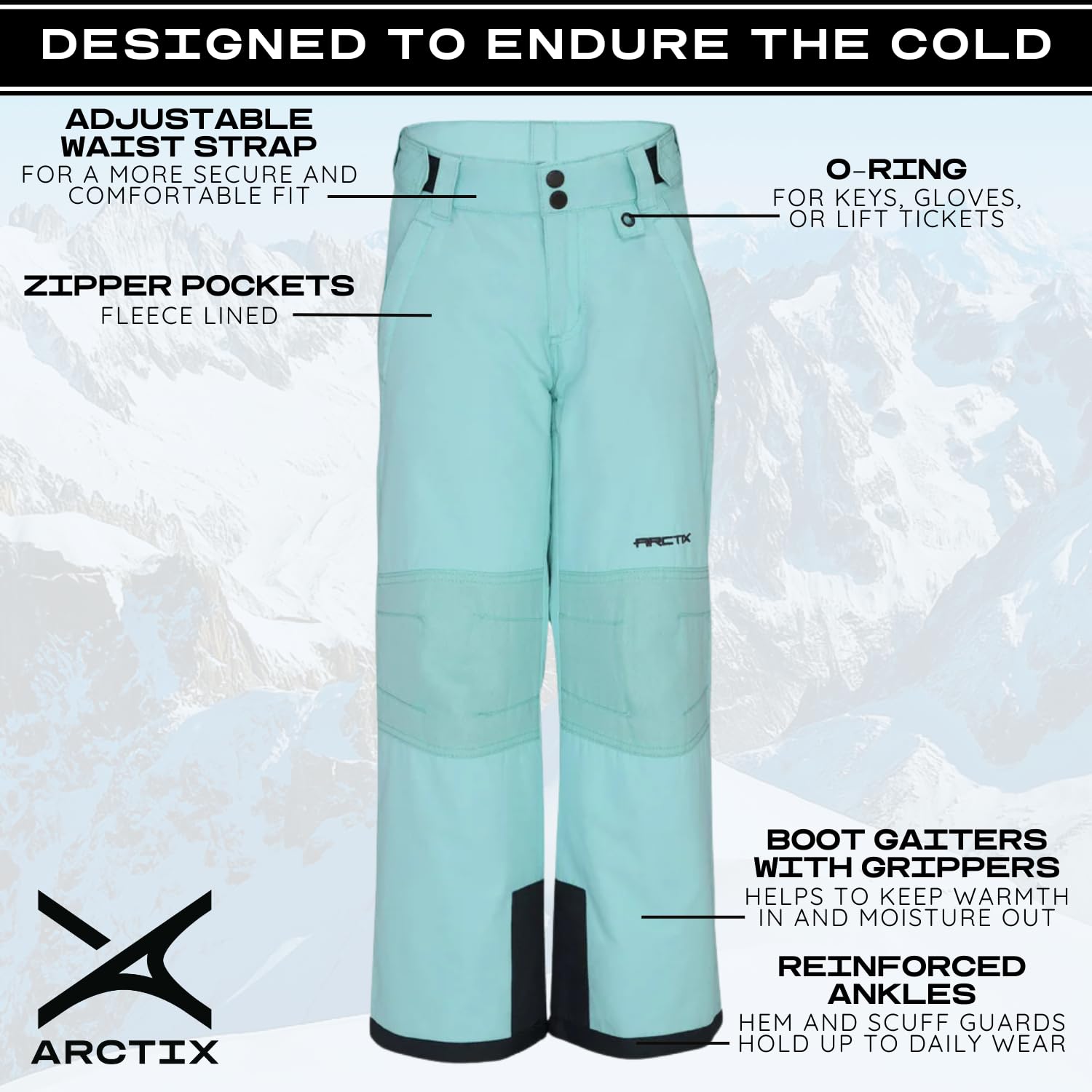 ARCTIX Girls Reinforced Snow Pant - spodnie-narciarskie Uniseks