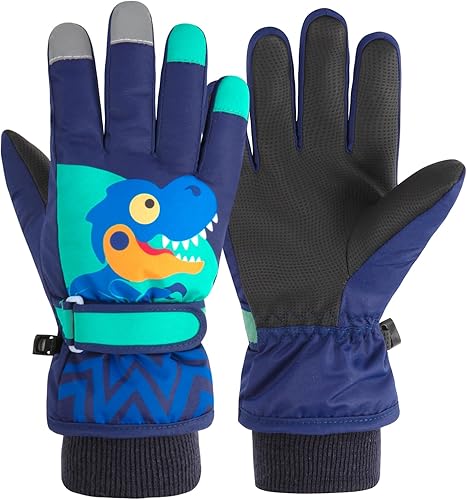 TRIWONDER Guantes de esquí para niños y niñas, para invierno, para clima frío, resistente al viento, cálidos, para snowboard y deportes