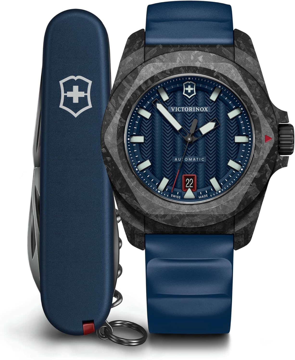 Victorinox I.N.O.X. Automatic Blue Dial Blue Rubber Strap