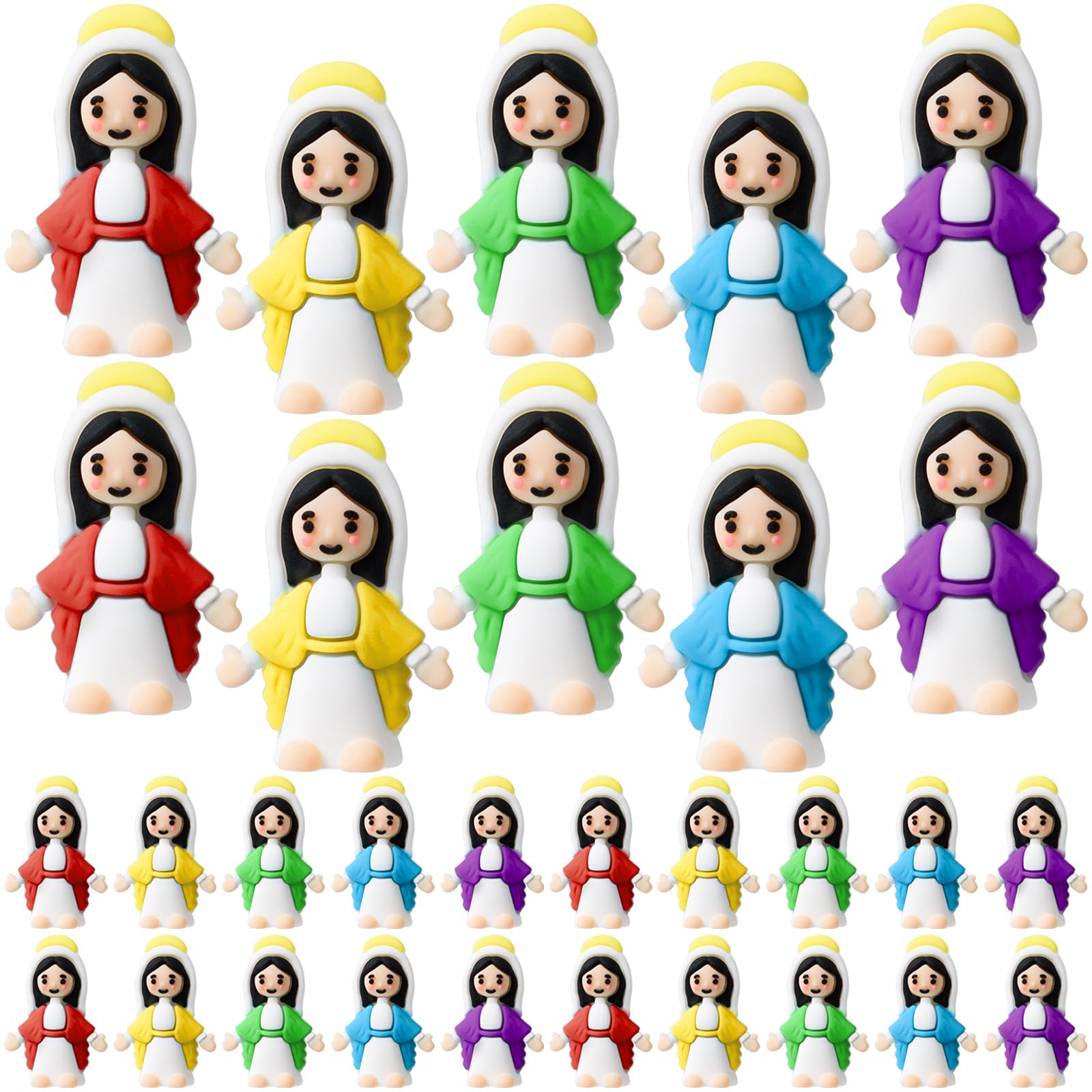 Amazon.com: ARCHCRTC 30 Pcs Little Virgin Mary Figurines Miniature