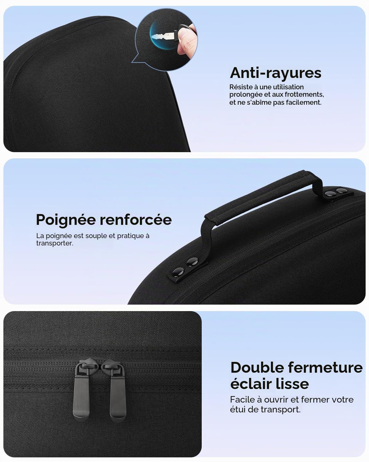 Aubika Étui de Transport pour Accessoires Meta Quest 3/Quest 3S/Quest 2/Quest Pro/PICO 4