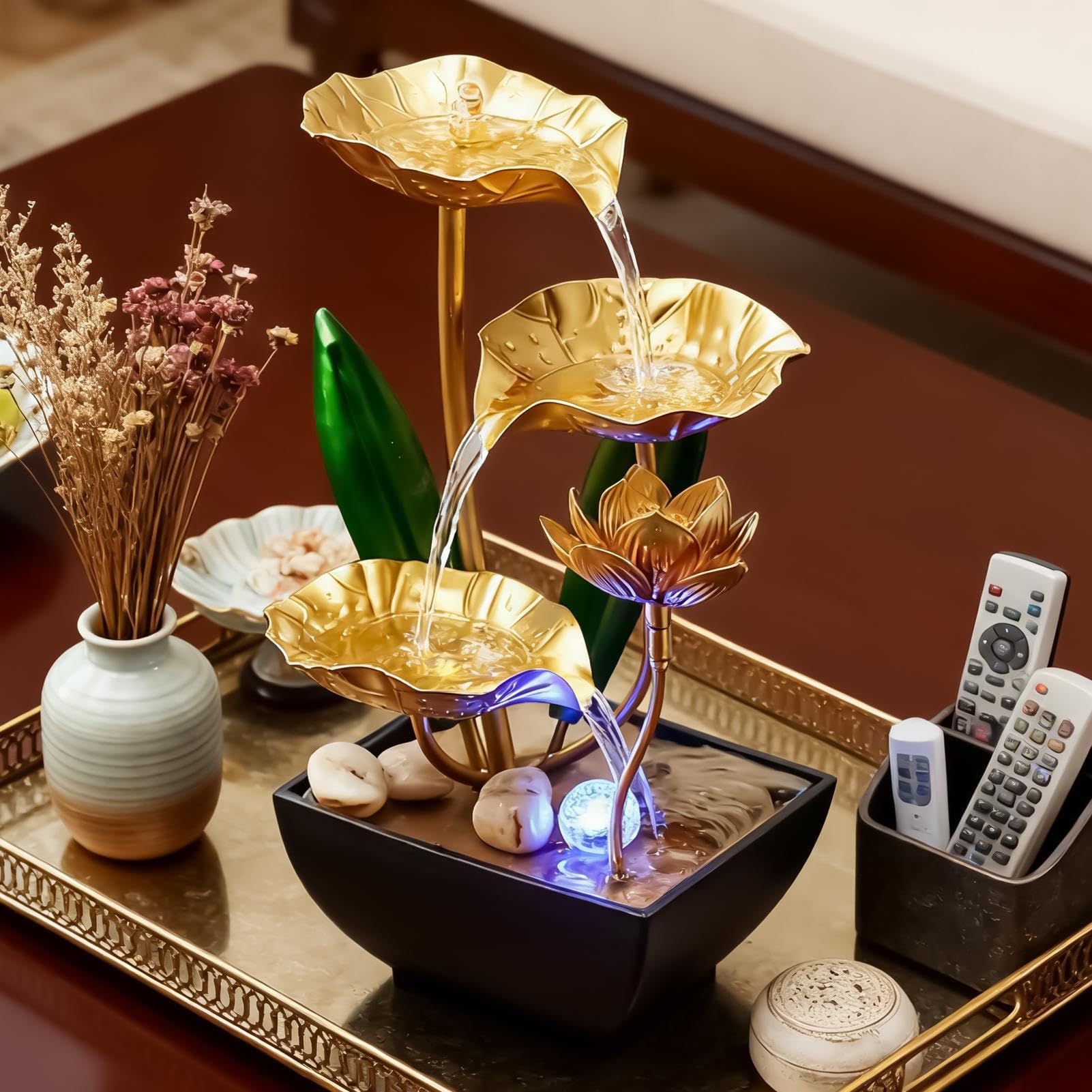 Fuente de Mesa Lámpara LED Zen Relajante Calmante y Silenciosa
